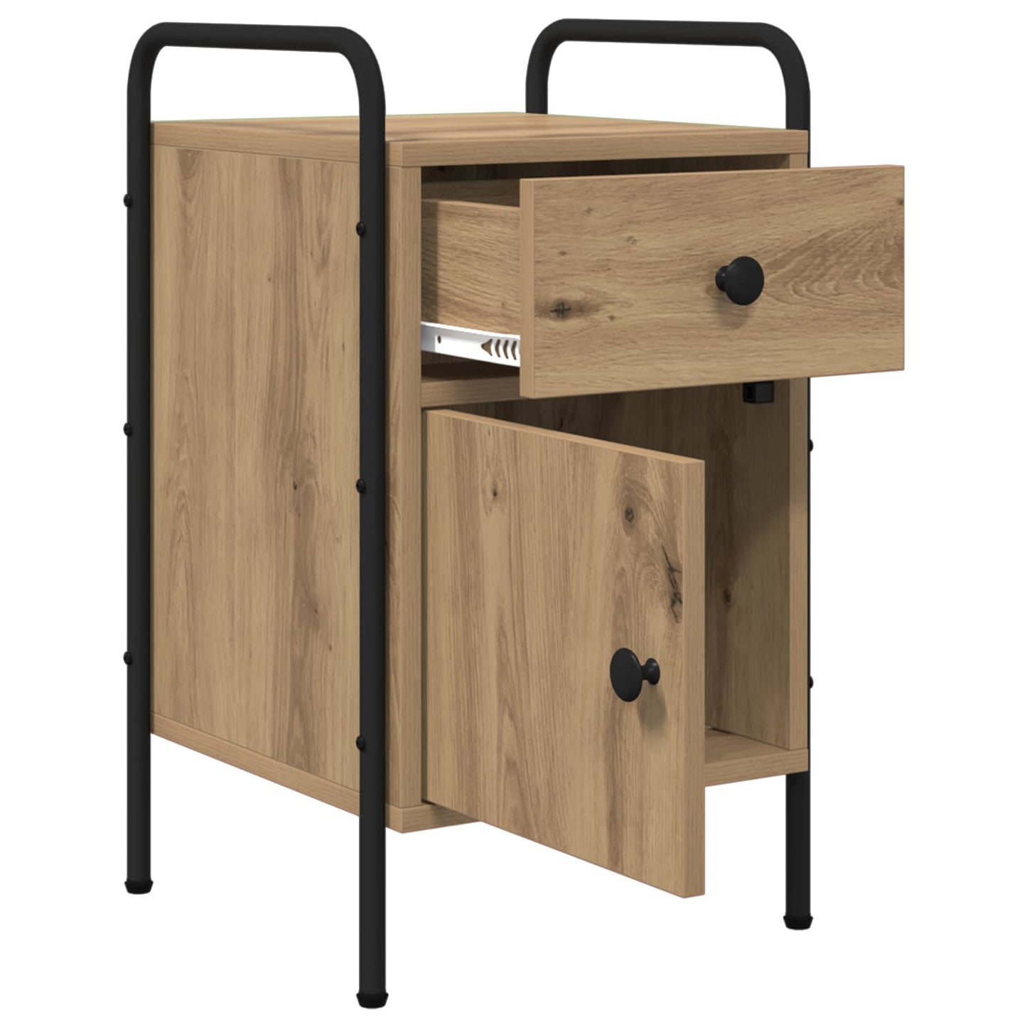 vidaXL Κομοδίνο Artisan Δρυς 35 x 36,5 x 61 εκ Επεξεργασμένο Ξύλο