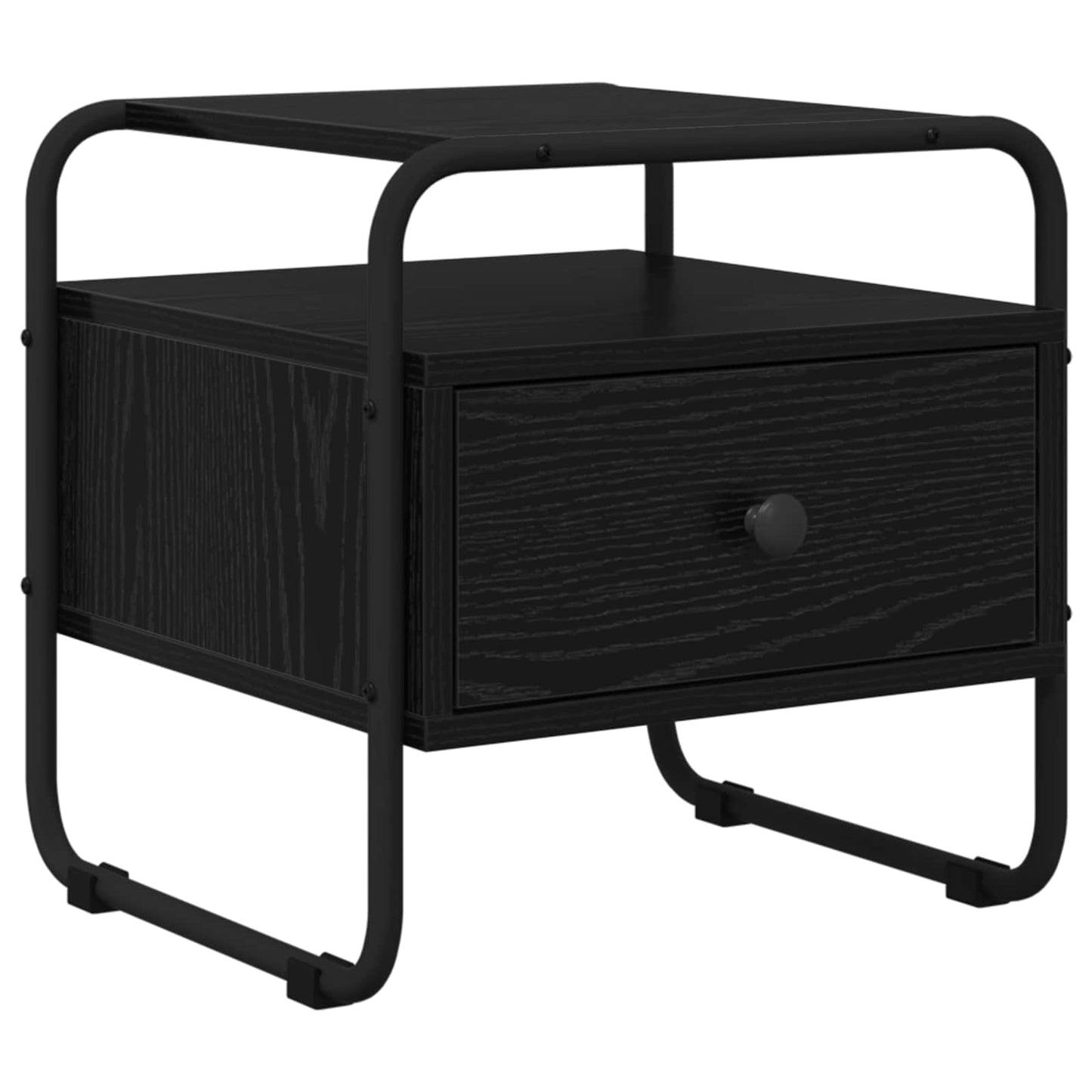 vidaXL Κομοδίνο 2 τμχ. Μαύρη Δρυς 40 x 39,5 x 40 εκ Επεξεργασμένο Ξύλο