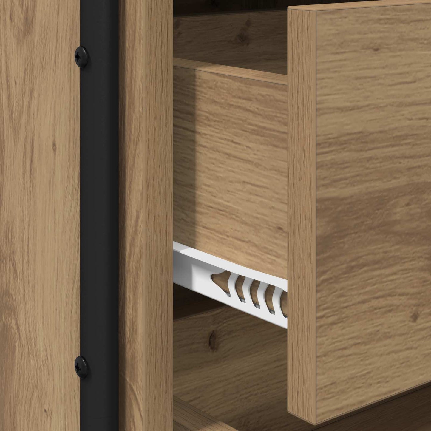 vidaXL Κομοδίνο Artisan Δρυς 40 x 39,5 x 40 εκ Επεξεργασμένο Ξύλο