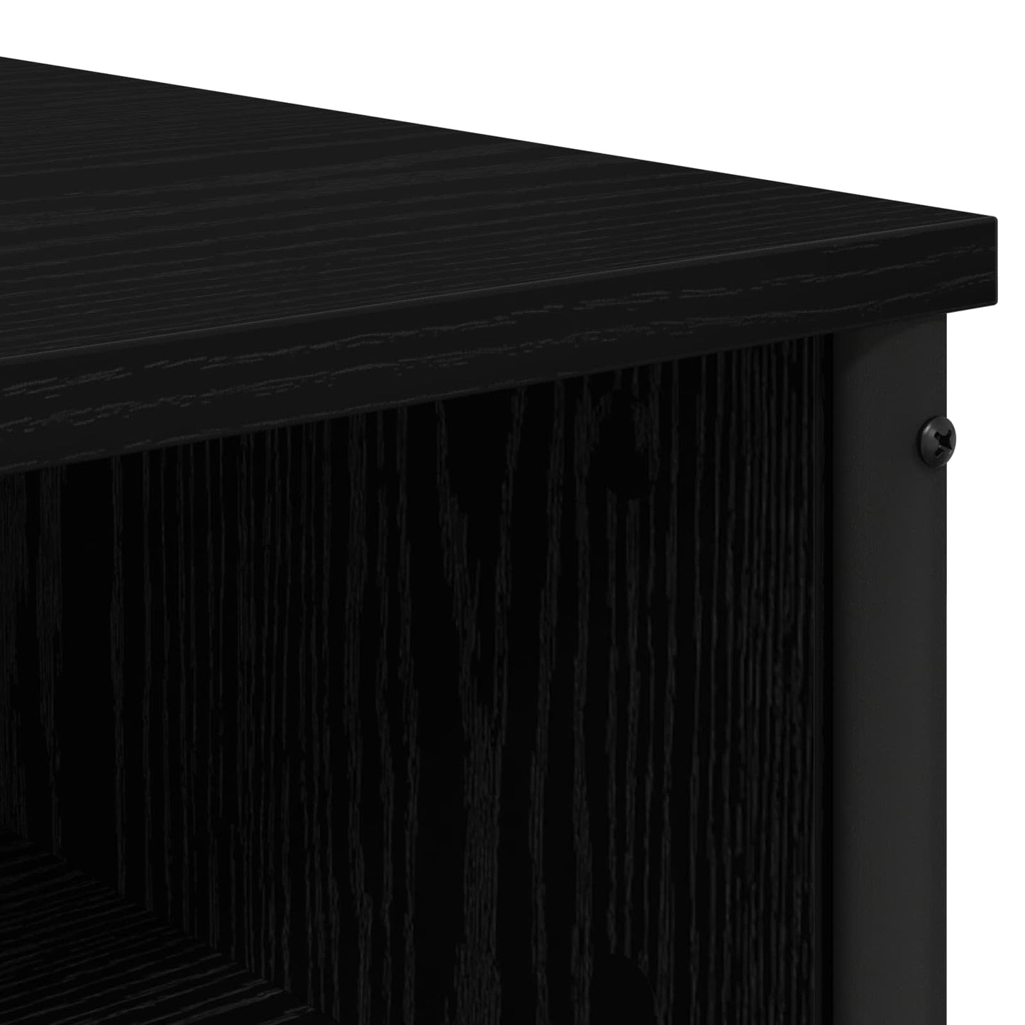 vidaXL Τραπέζι περιποίησης με ράφι Μαύρη Δρυς 81 x 40 x 131 εκ