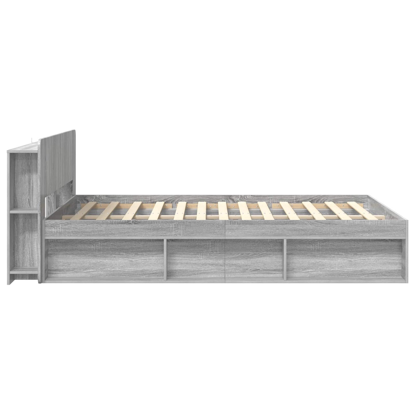 vidaXL Σκελετός κρεβατιού με αποθήκευση Γκρι Sonoma 160 x 200 cm
