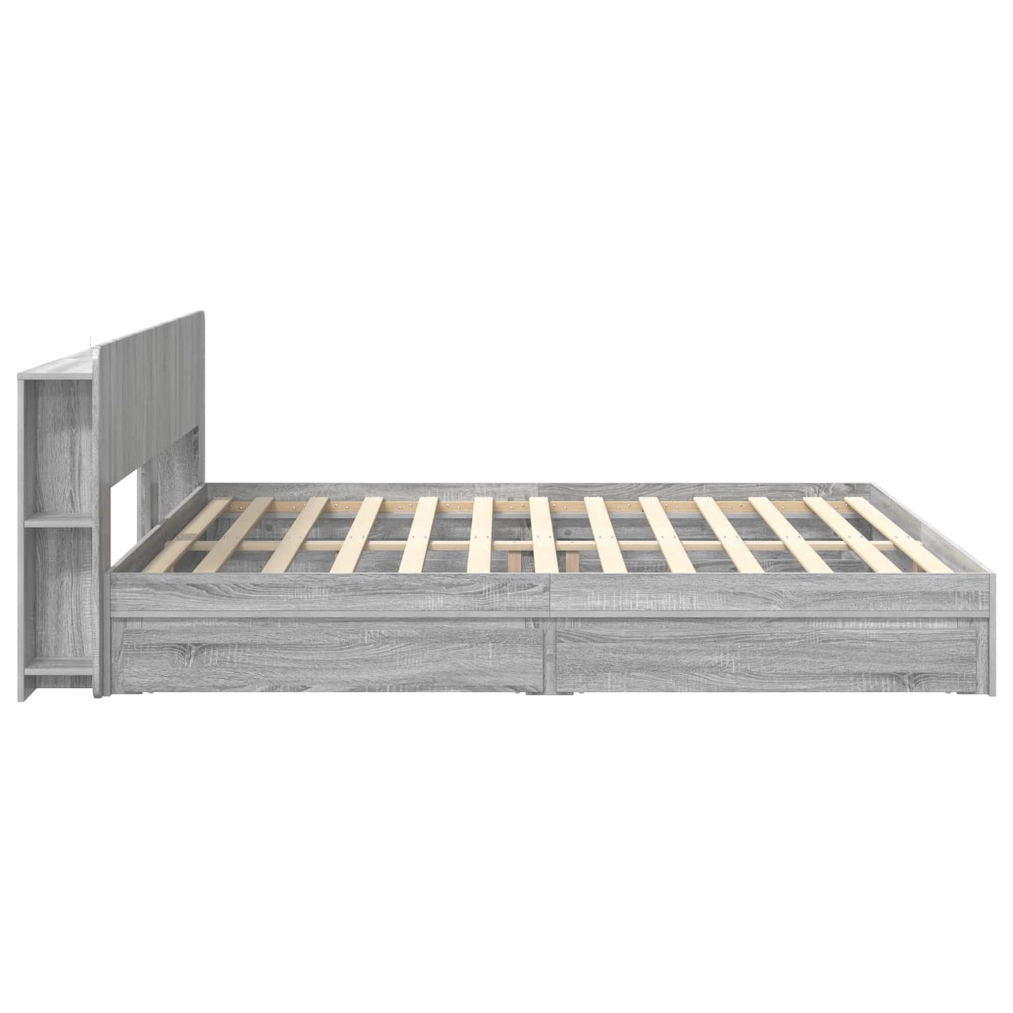 vidaXL Σκελετός κρεβατιού με αποθήκευση Γκρι Sonoma 200 x 200 cm