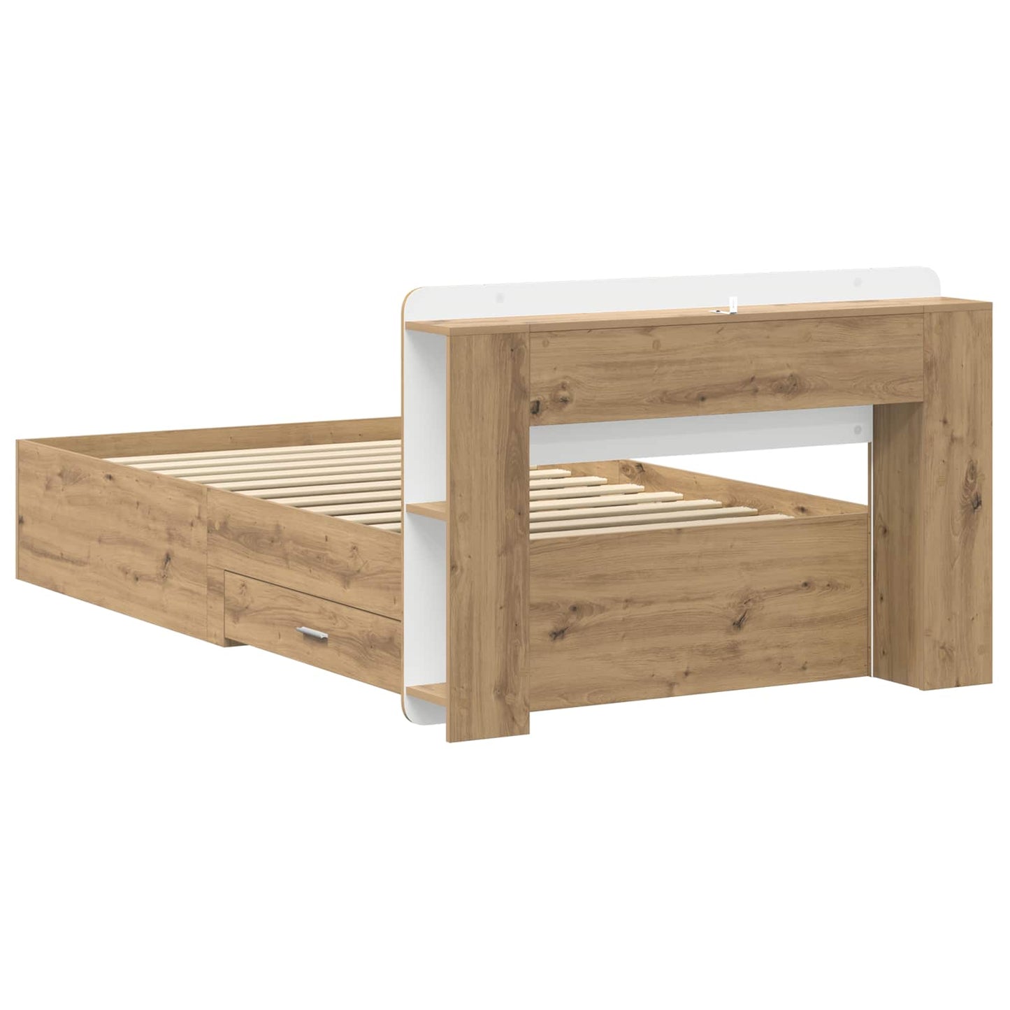 vidaXL Σκελετός κρεβατιού με αποθήκευση Artisan Δρυς 100 x 200 cm