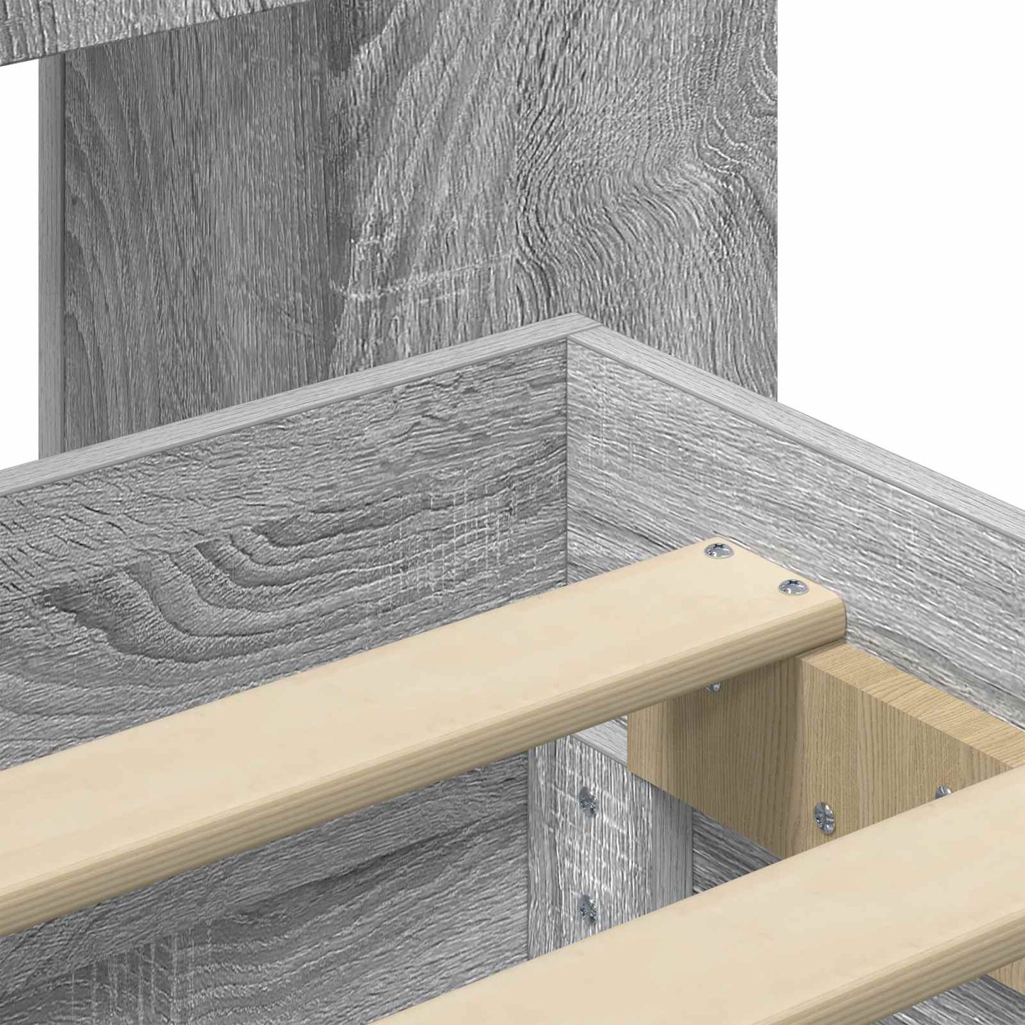 vidaXL Σκελετός κρεβατιού με αποθήκευση Γκρι Sonoma 150 x 200 cm