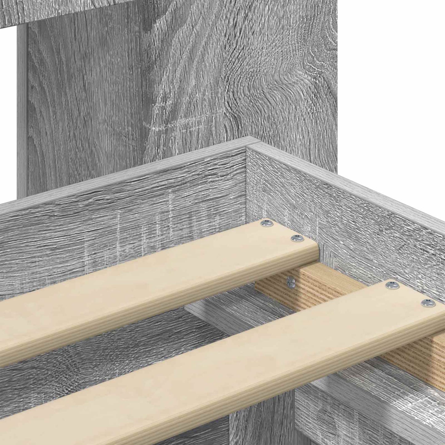 vidaXL Σκελετός κρεβατιού με αποθήκευση Γκρι Sonoma 90 x 190 cm