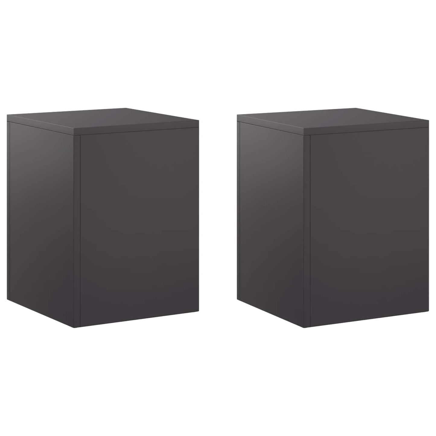 vidaXL Βάση φυτών 2 pcs Μαύρο 30 x 30 x 40 cm Ατσάλι