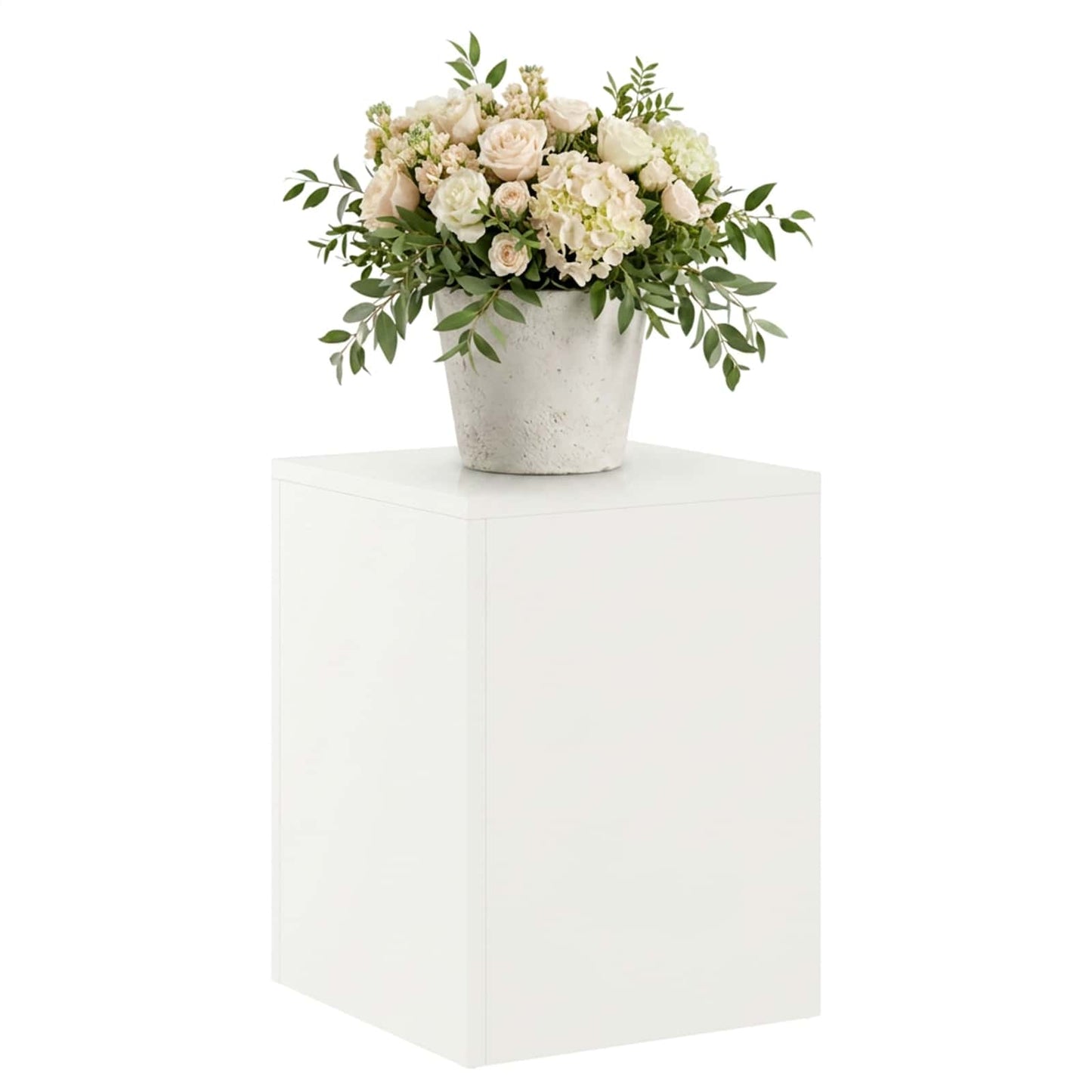 vidaXL Βάση φυτών Λευκό 30 x 30 x 40 cm Ατσάλι