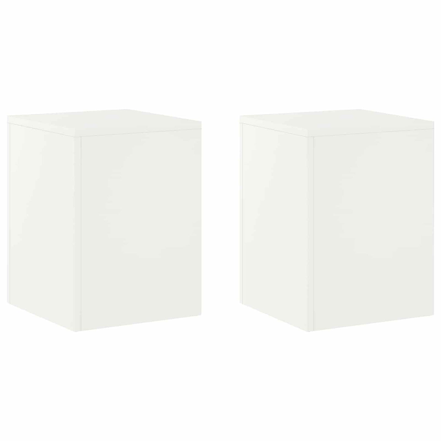 vidaXL Βάση φυτών 2 pcs Λευκό 30 x 30 x 40 cm Ατσάλι