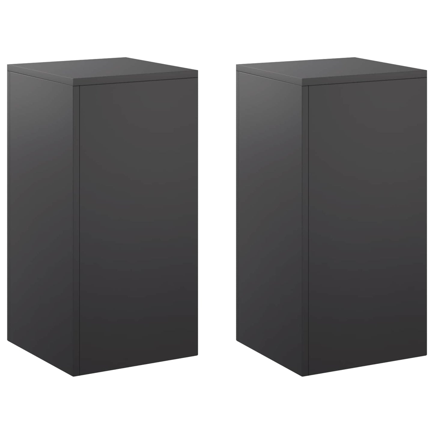 vidaXL Βάση φυτών 2 pcs Μαύρο 30 x 30 x 60 cm Ατσάλι