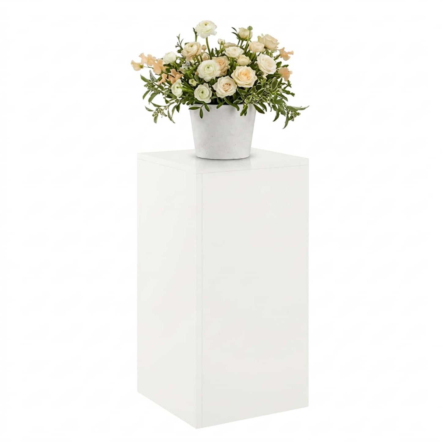 vidaXL Βάση φυτών Λευκό 30 x 30 x 60 cm Ατσάλι