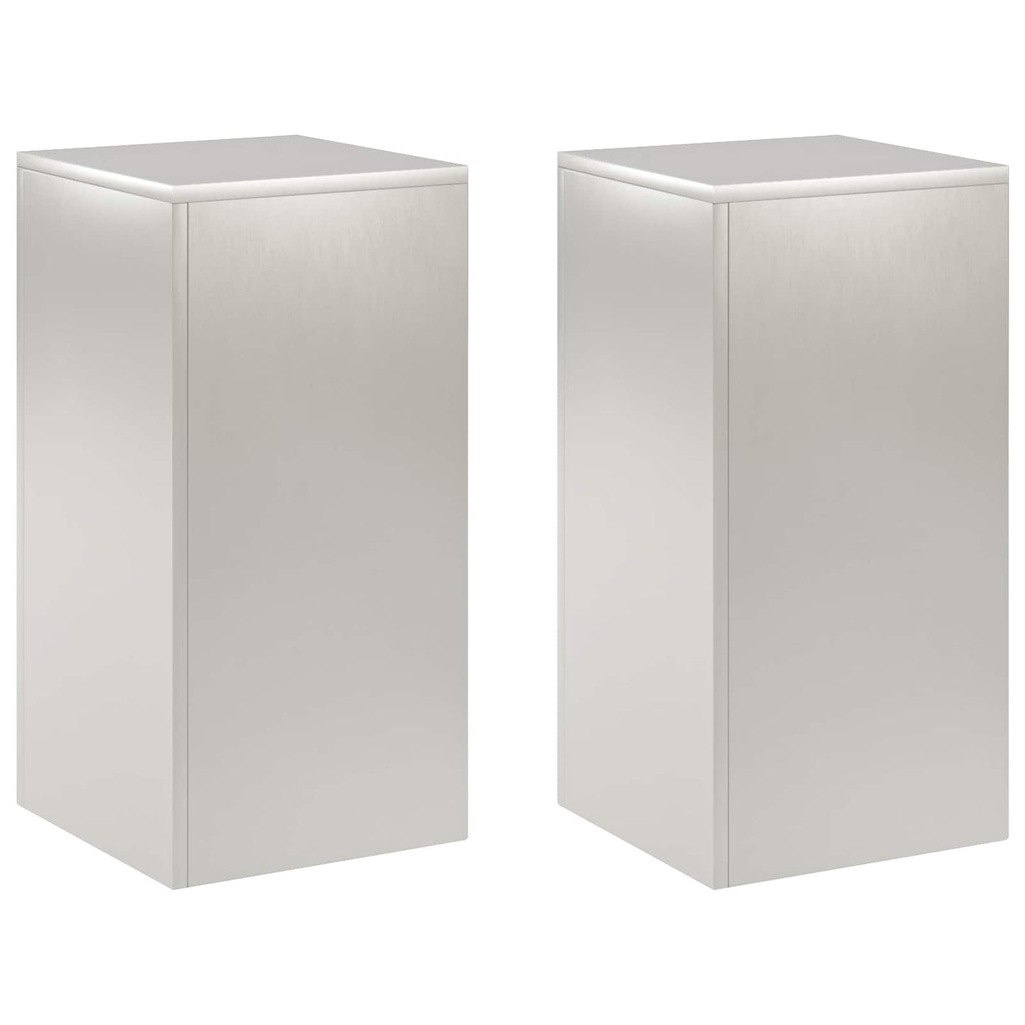 vidaXL Βάση φυτών 2 pcs Ασημί 30 x 30 x 60 cm Ατσάλι