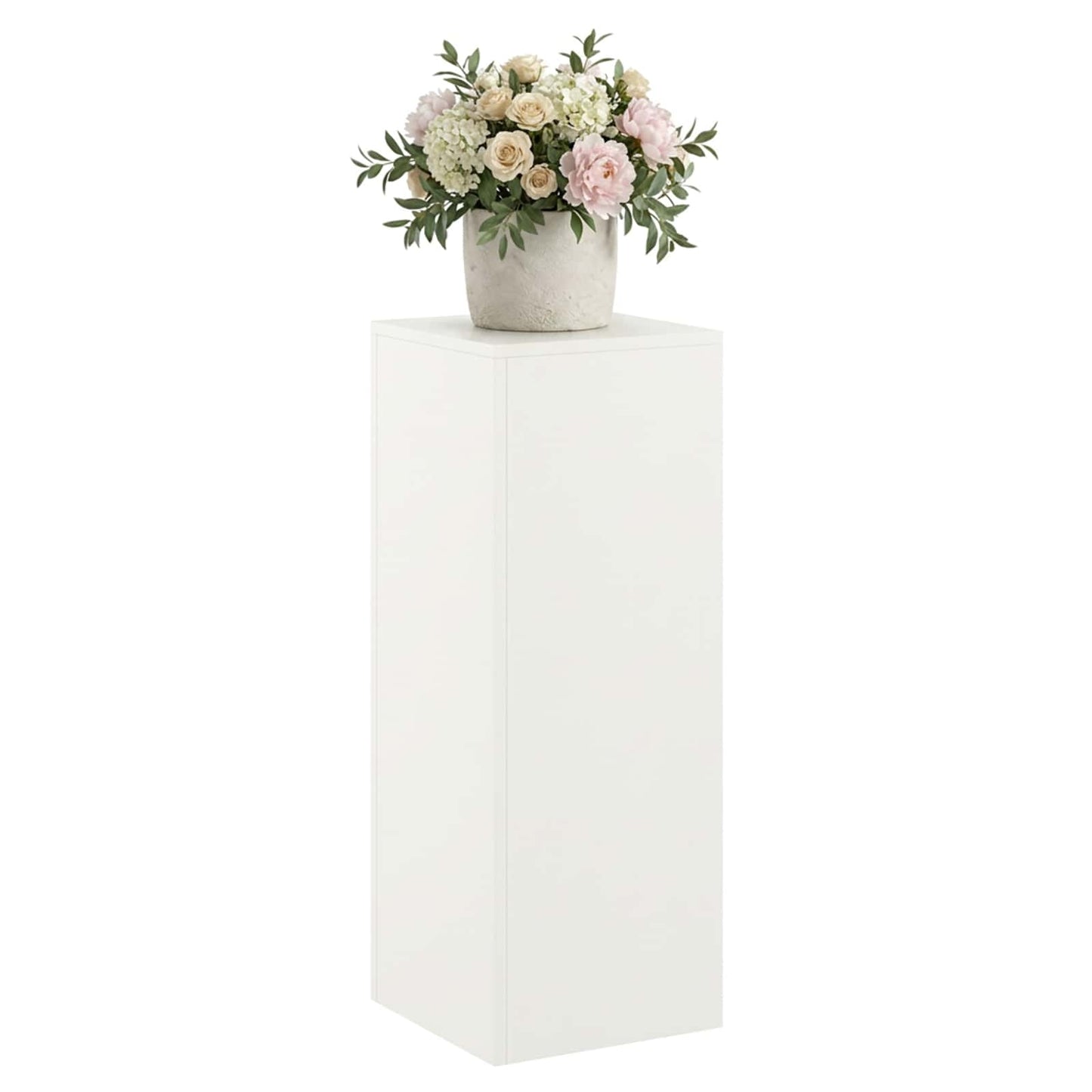 vidaXL Βάση φυτών Λευκό 30 x 30 x 80 cm Ατσάλι