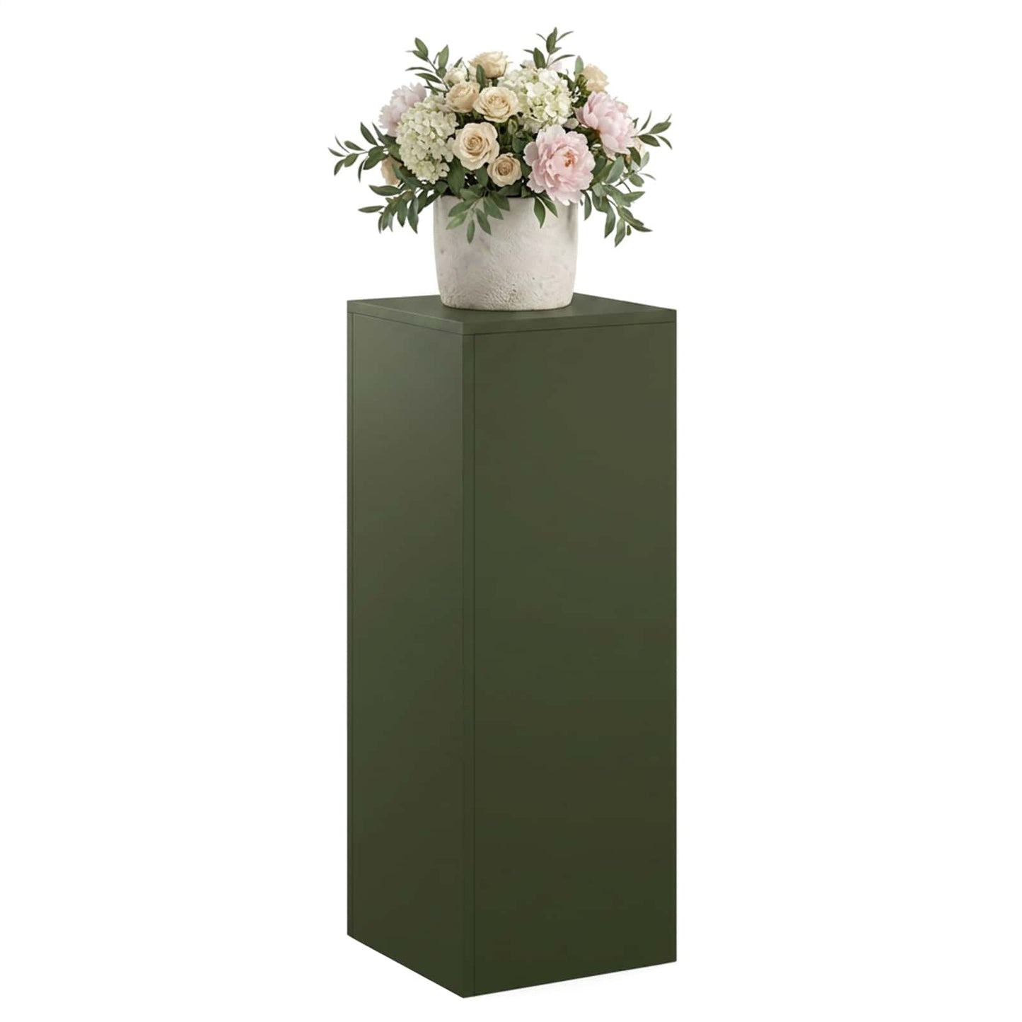 vidaXL Βάση φυτών Λαδί 30 x 30 x 80 cm Ατσάλι Σκληρυθέν στον Αέρα