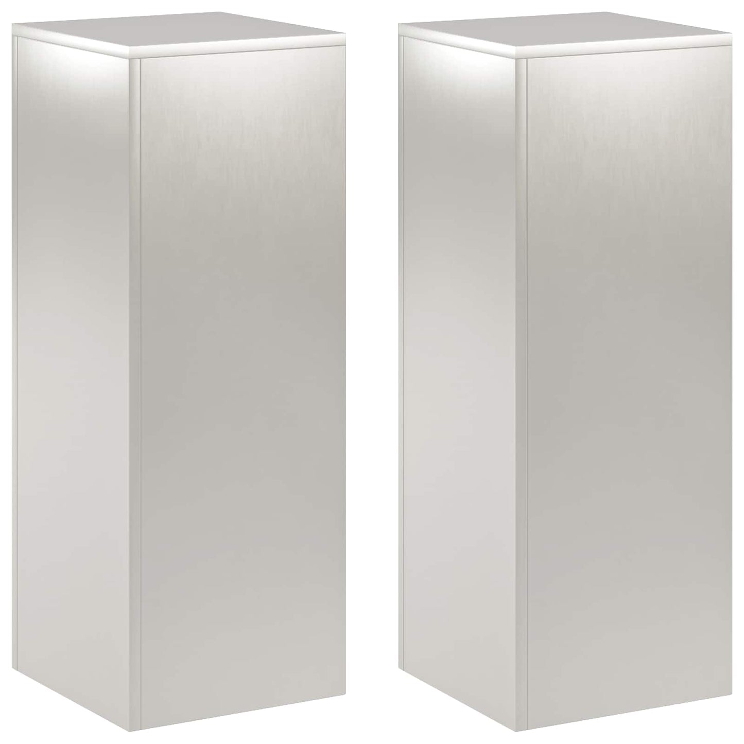 vidaXL Βάση φυτών 2 pcs Ασημί 30 x 30 x 80 cm Ατσάλι