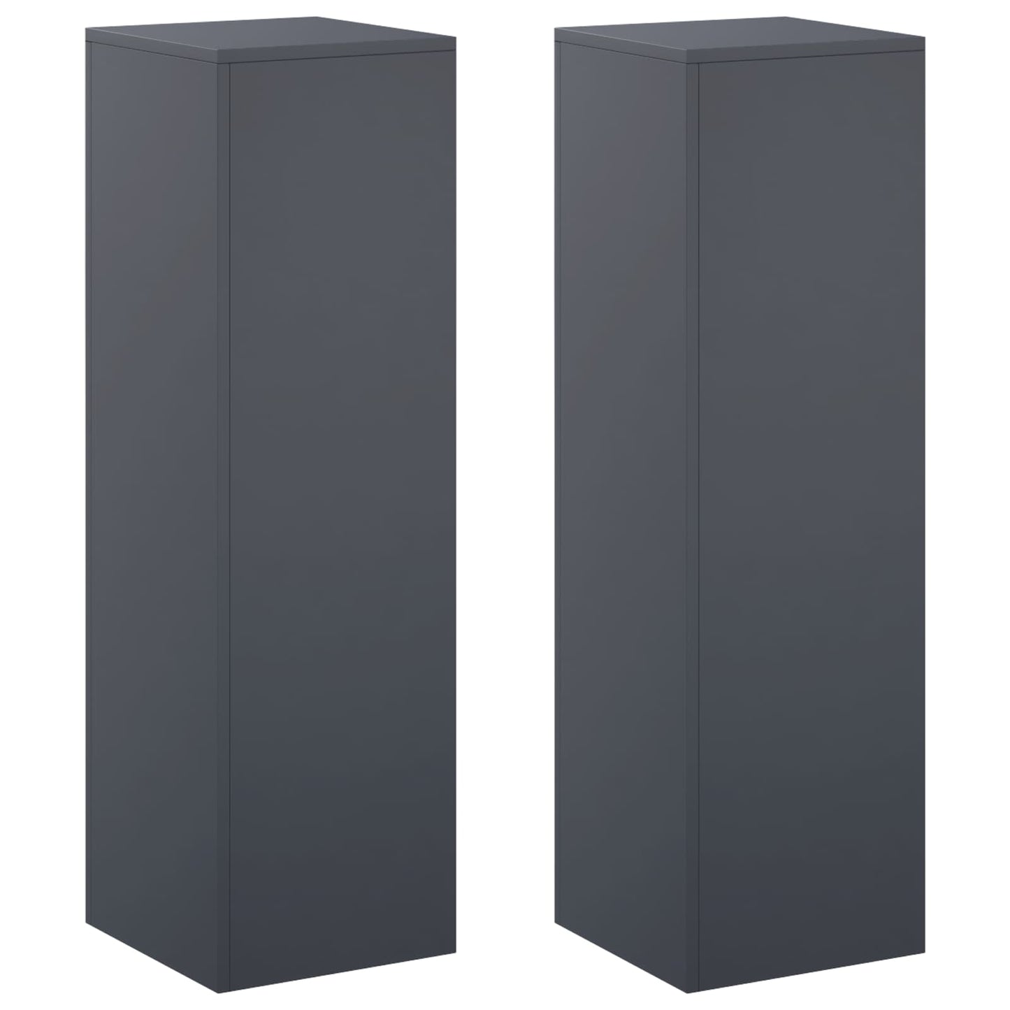 vidaXL Βάση φυτών 2 pcs Ανθρακί 30 x 30 x 100 εκ Γαλβανισμένος Χάλυβας