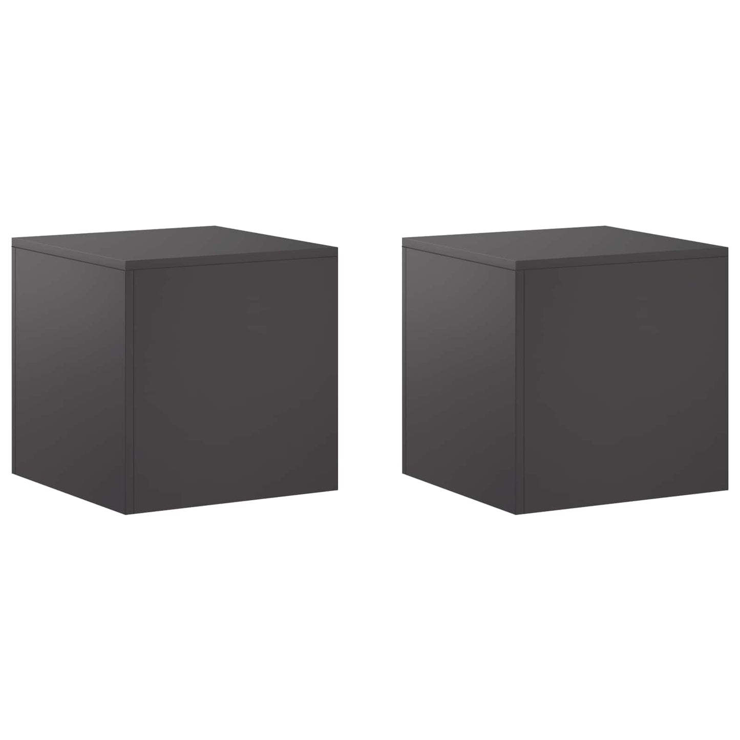 vidaXL Βάση φυτών 2 pcs Μαύρο 40 x 40 x 40 cm Ατσάλι