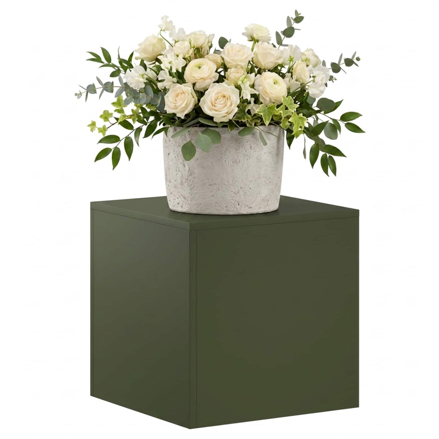 vidaXL Βάση φυτών Λαδί 40 x 40 x 40 cm Ατσάλι Σκληρυθέν στον Αέρα