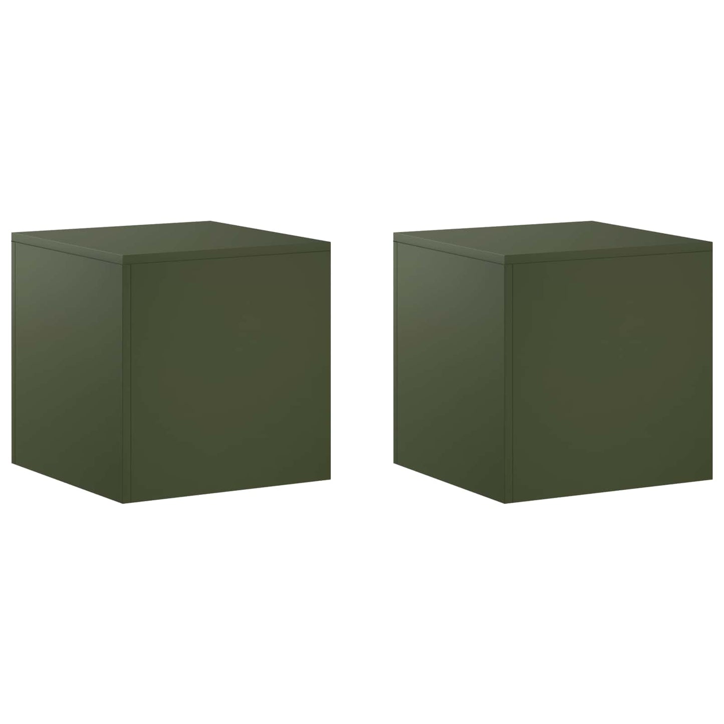 vidaXL Βάση φυτών 2 pcs Λαδί 40 x 40 x 40 cm Ατσάλι