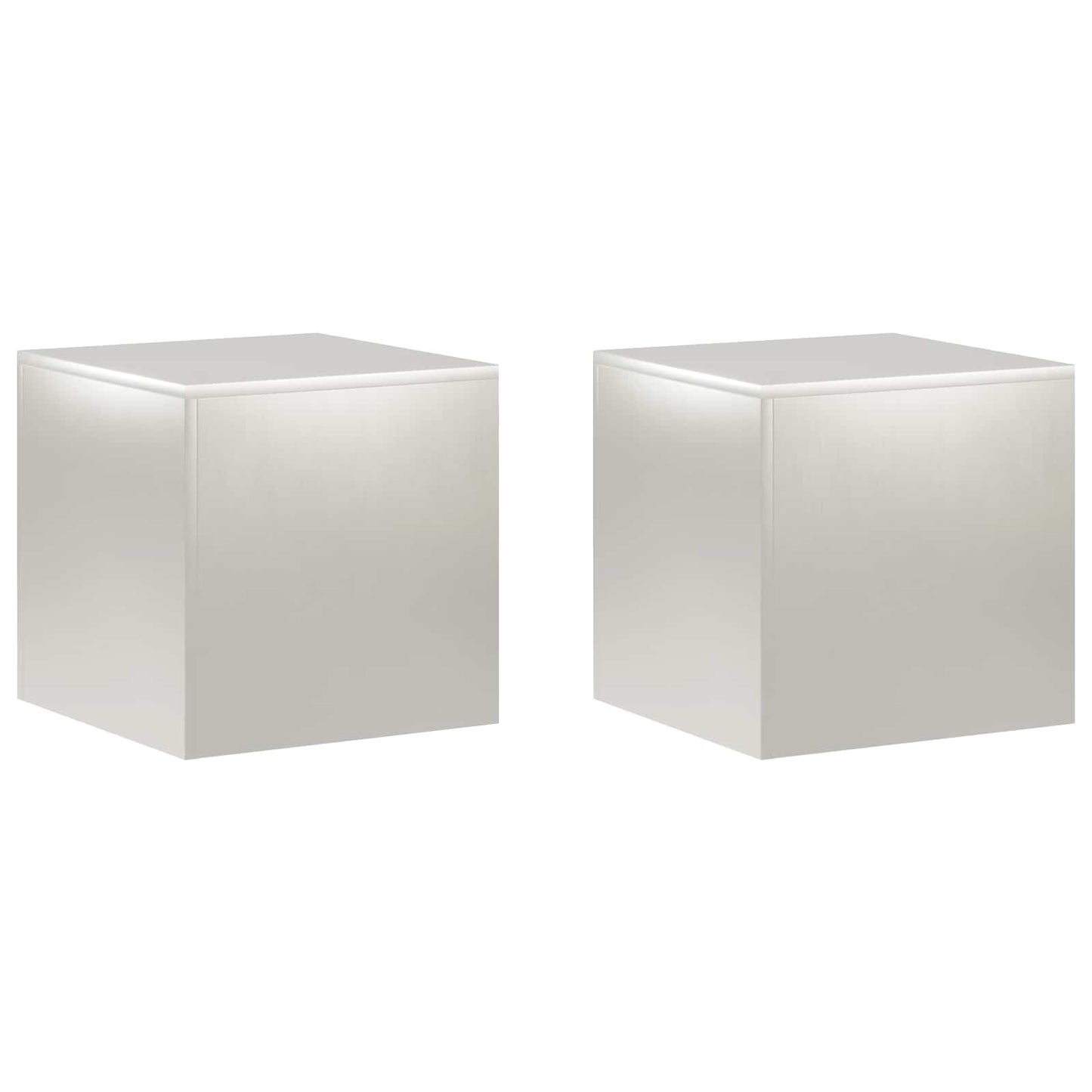 vidaXL Βάση φυτών 2 pcs Ασημί 40 x 40 x 40 cm Ατσάλι