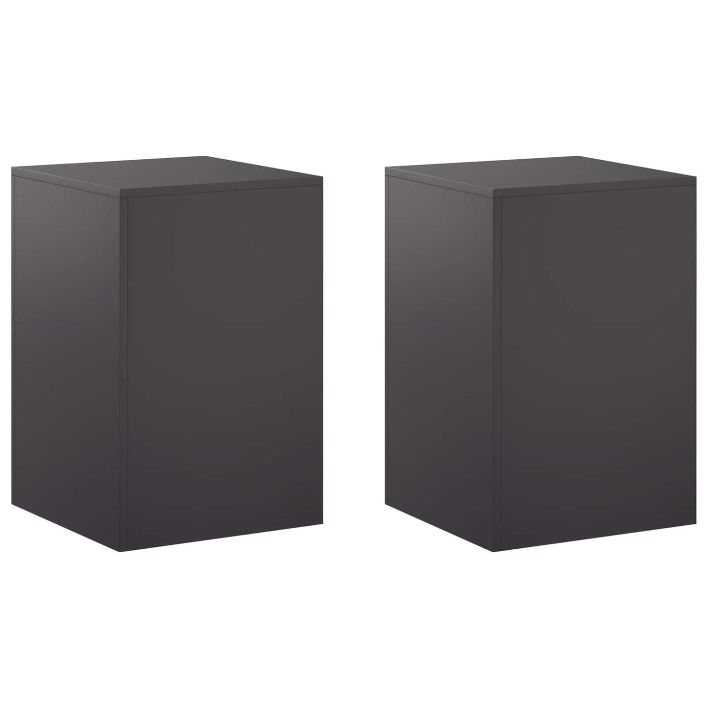 vidaXL Βάση φυτών 2 pcs Μαύρο 40 x 40 x 60 cm Ατσάλι