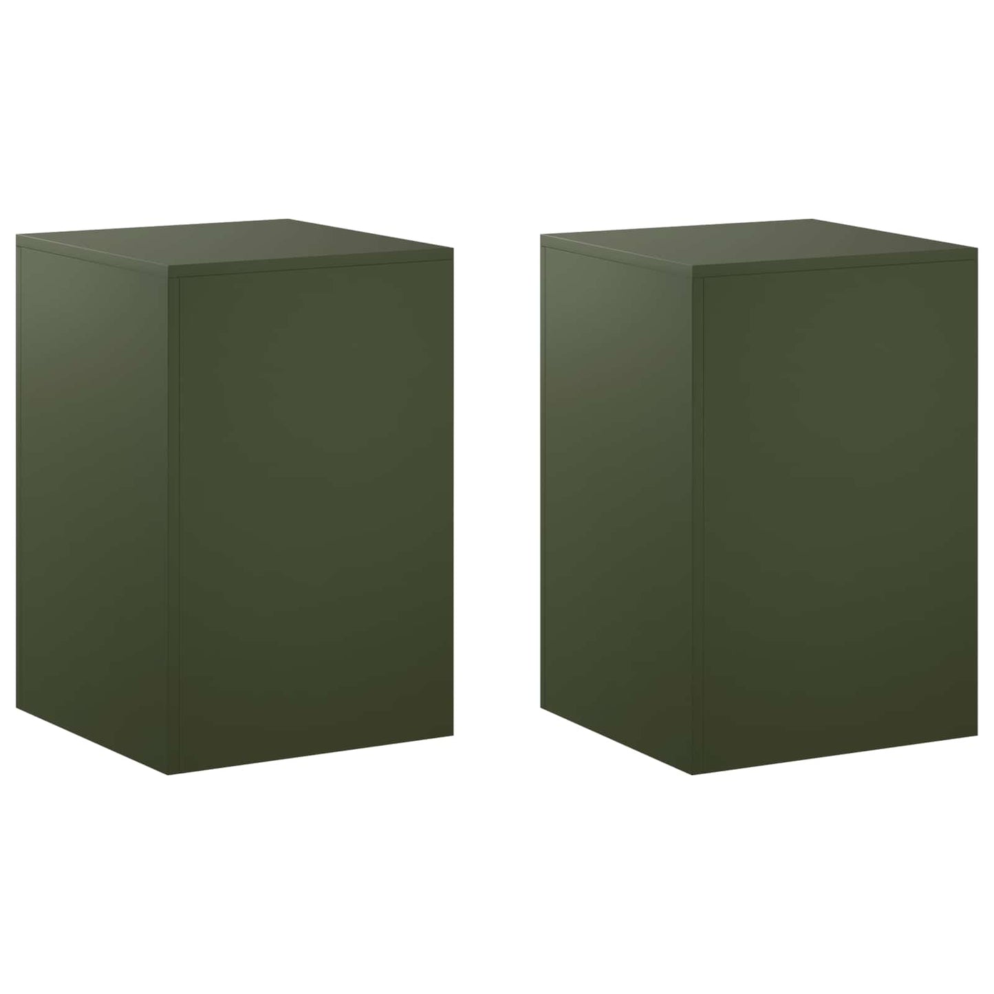 vidaXL Βάση φυτών 2 pcs Λαδί 40 x 40 x 60 cm Ατσάλι
