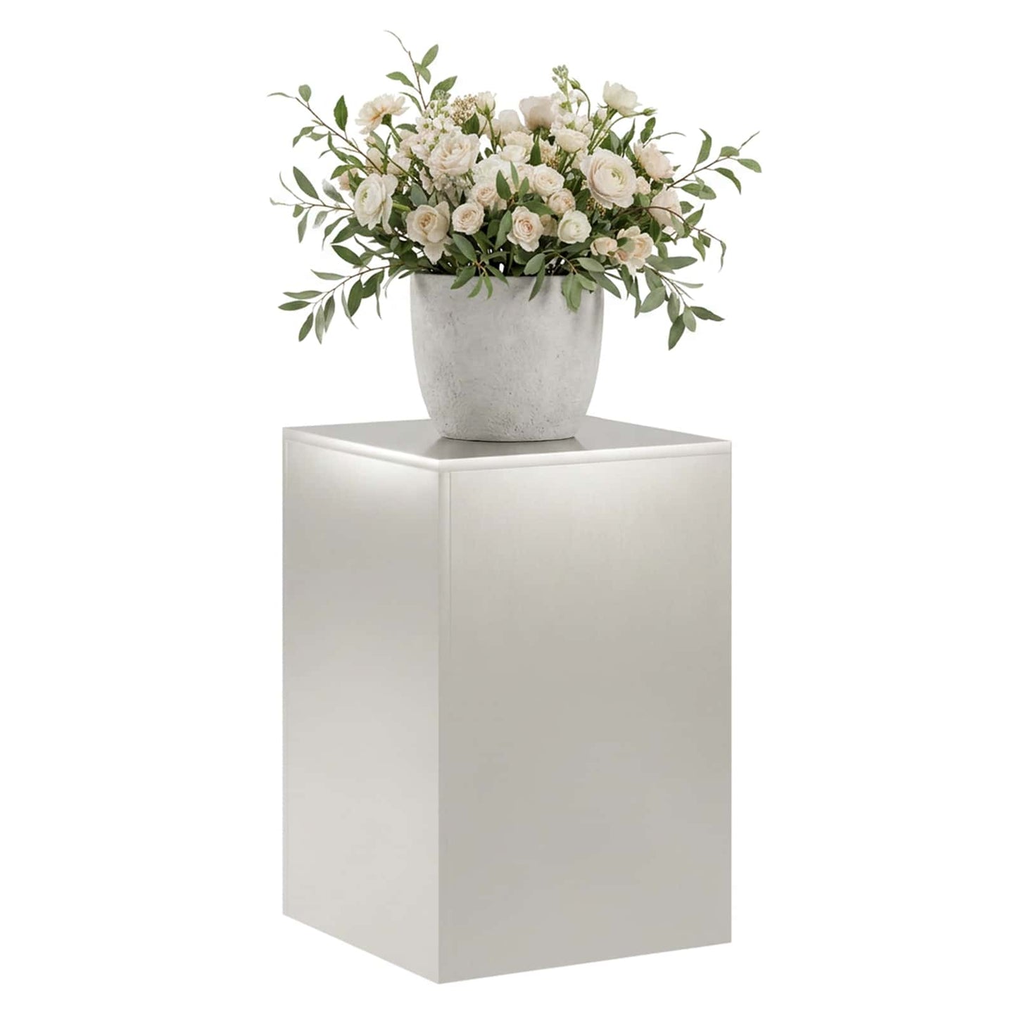 vidaXL Βάση φυτών Ασημί 40 x 40 x 60 cm Ατσάλι