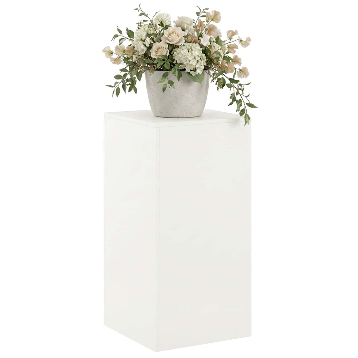 vidaXL Βάση φυτών Λευκό 40 x 40 x 80 cm Ατσάλι