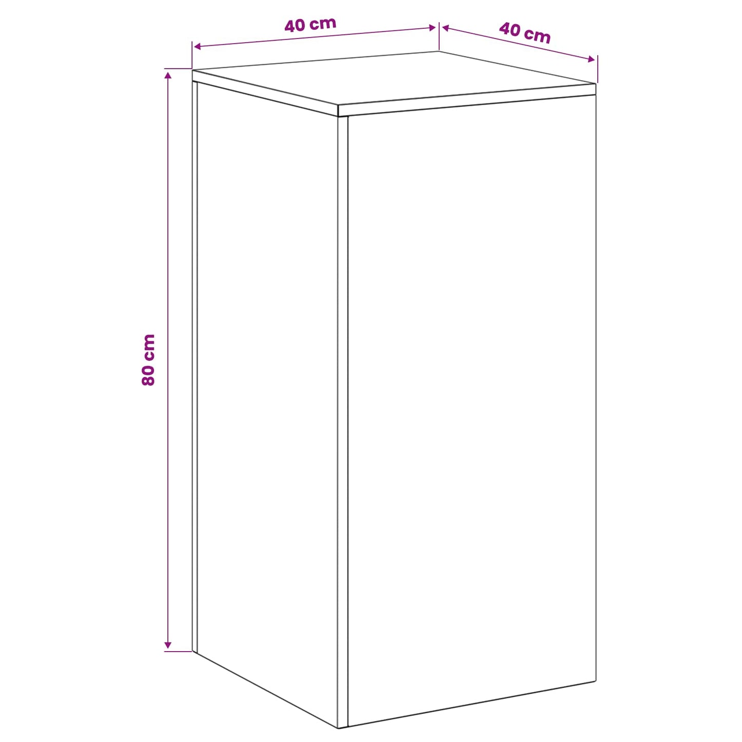 vidaXL Βάση φυτών 2 pcs Λευκό 40 x 40 x 80 cm Ατσάλι