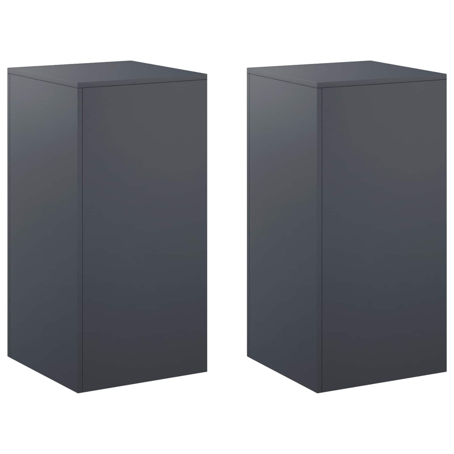vidaXL Βάση φυτών 2 pcs Ανθρακί 40 x 40 x 80 cm Γαλβανισμένος Χάλυβας