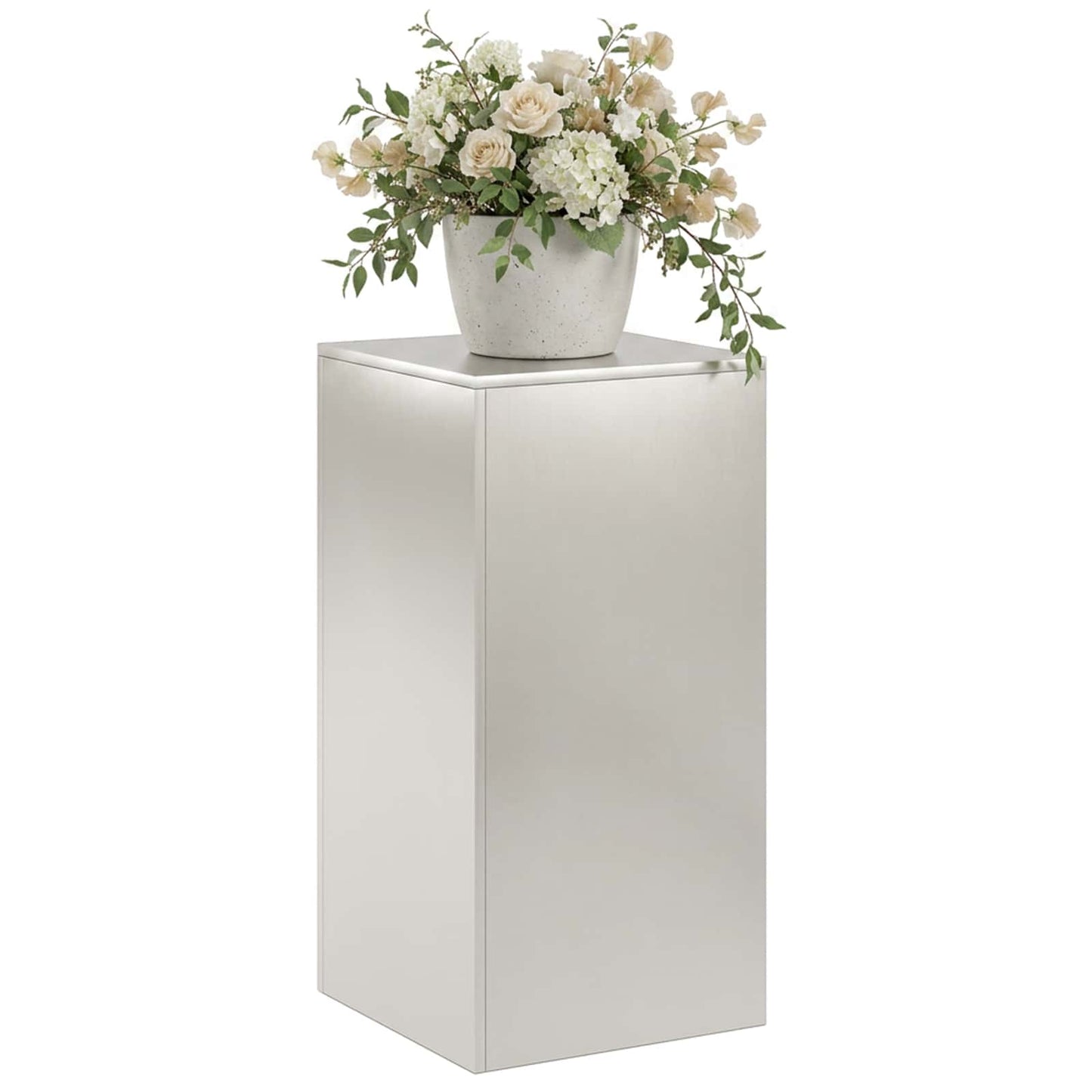 vidaXL Βάση φυτών Ασημί 40 x 40 x 80 cm Ατσάλι