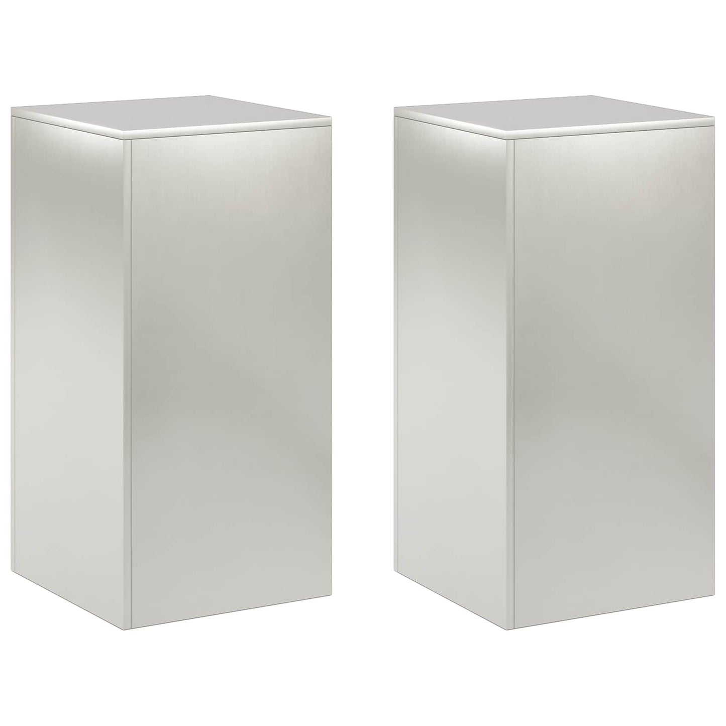 vidaXL Βάση φυτών 2 pcs Ασημί 40 x 40 x 80 cm Ατσάλι