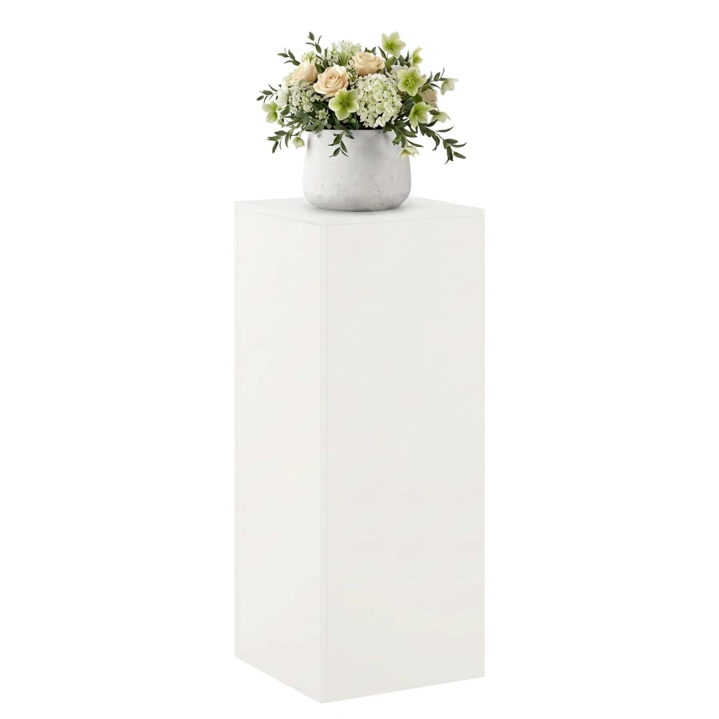 vidaXL Βάση φυτών Λευκό 40 x 40 x 100 cm Ατσάλι