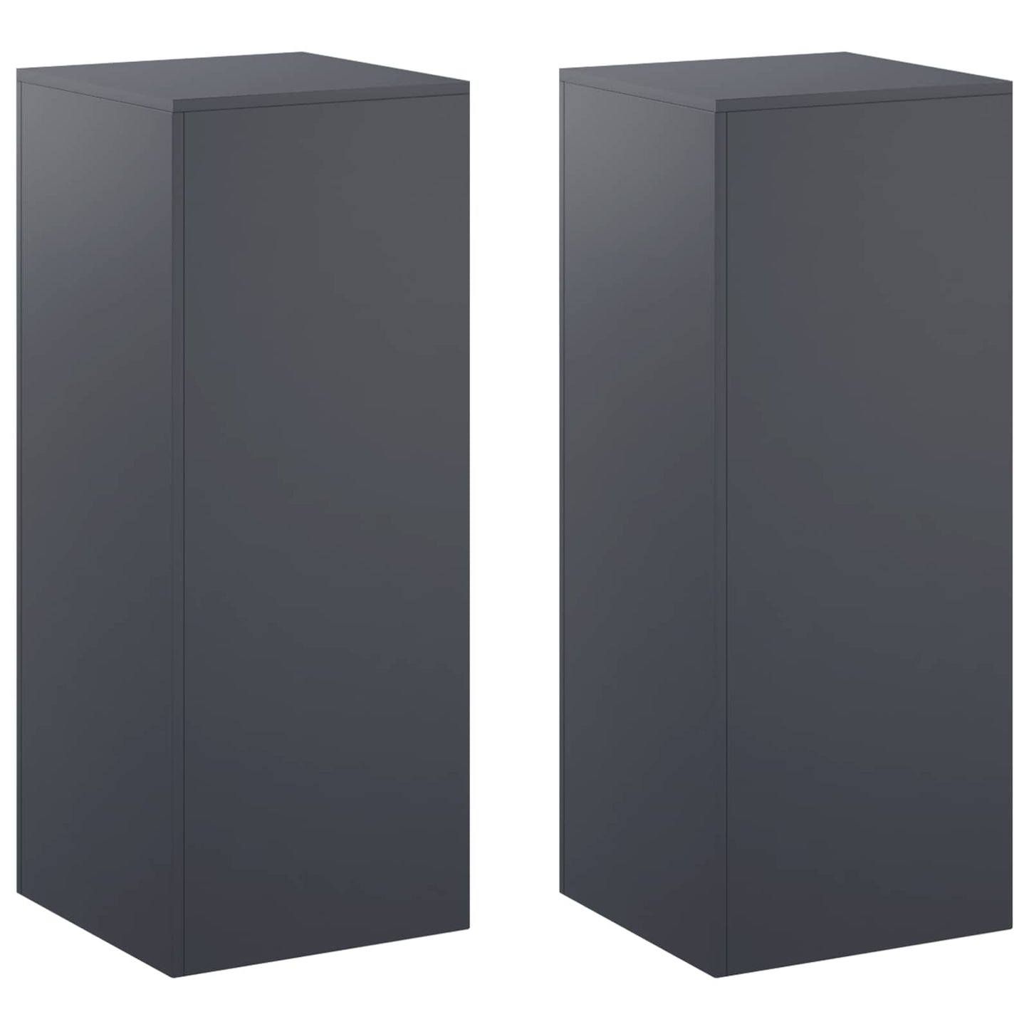 vidaXL Βάση φυτών 2 pcs Ανθρακί 40 x 40 x 100 cm Γαλβανισμένος Χάλυβας