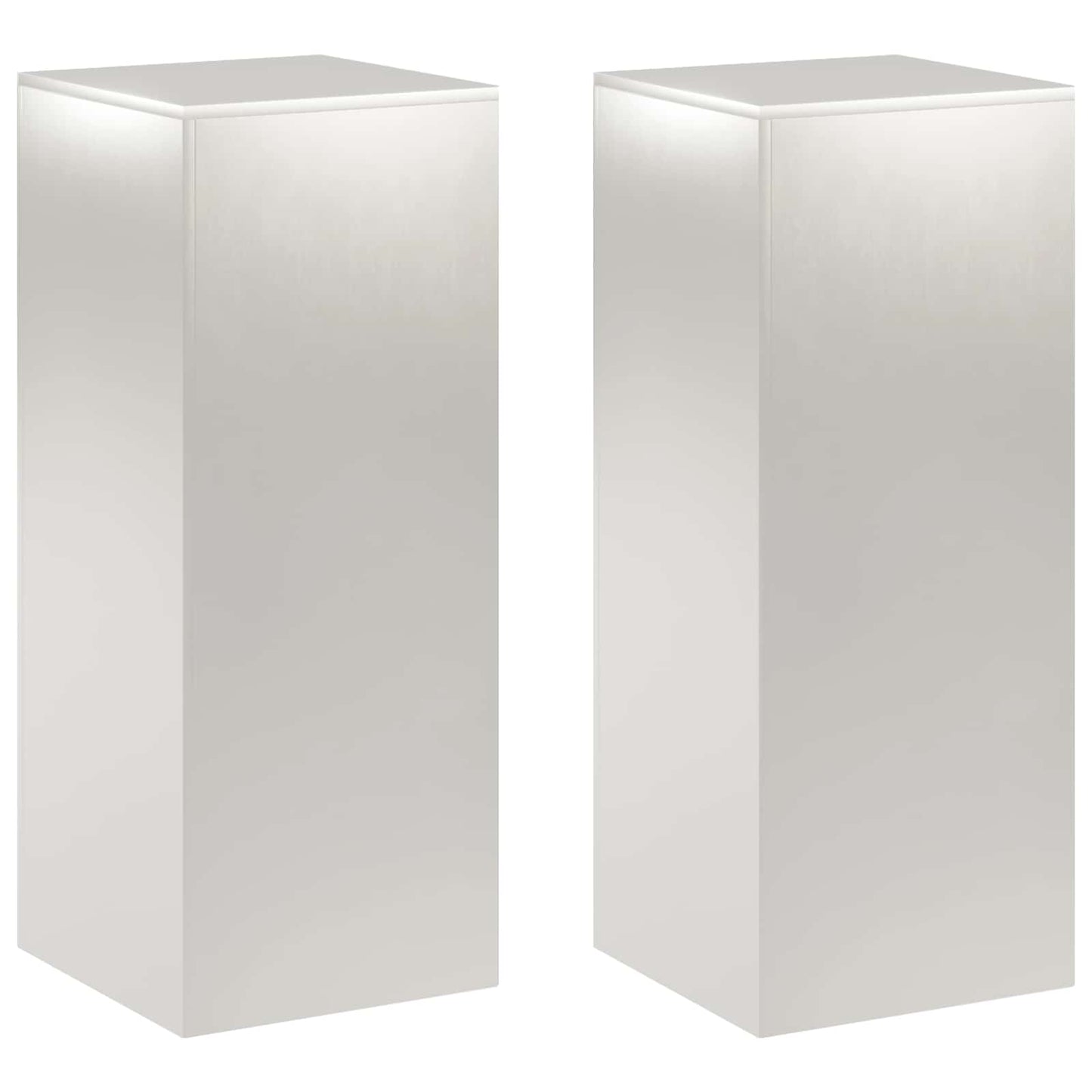 vidaXL Βάση φυτών 2 pcs Ασημί 40 x 40 x 100 cm Ατσάλι
