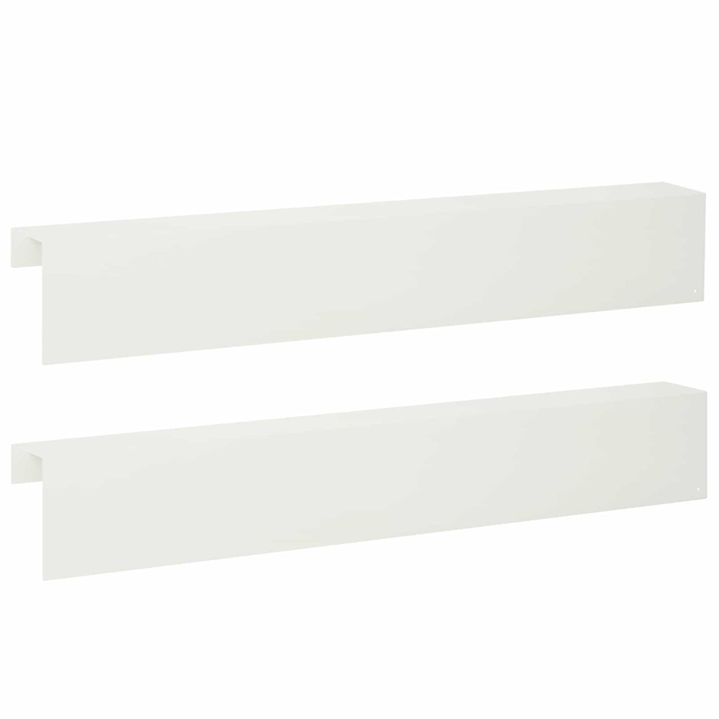 vidaXL Προφίλ επικάλυψης κήπου 2 τμχ. 100 x 10 x 15 cm Ατσάλι Λευκό