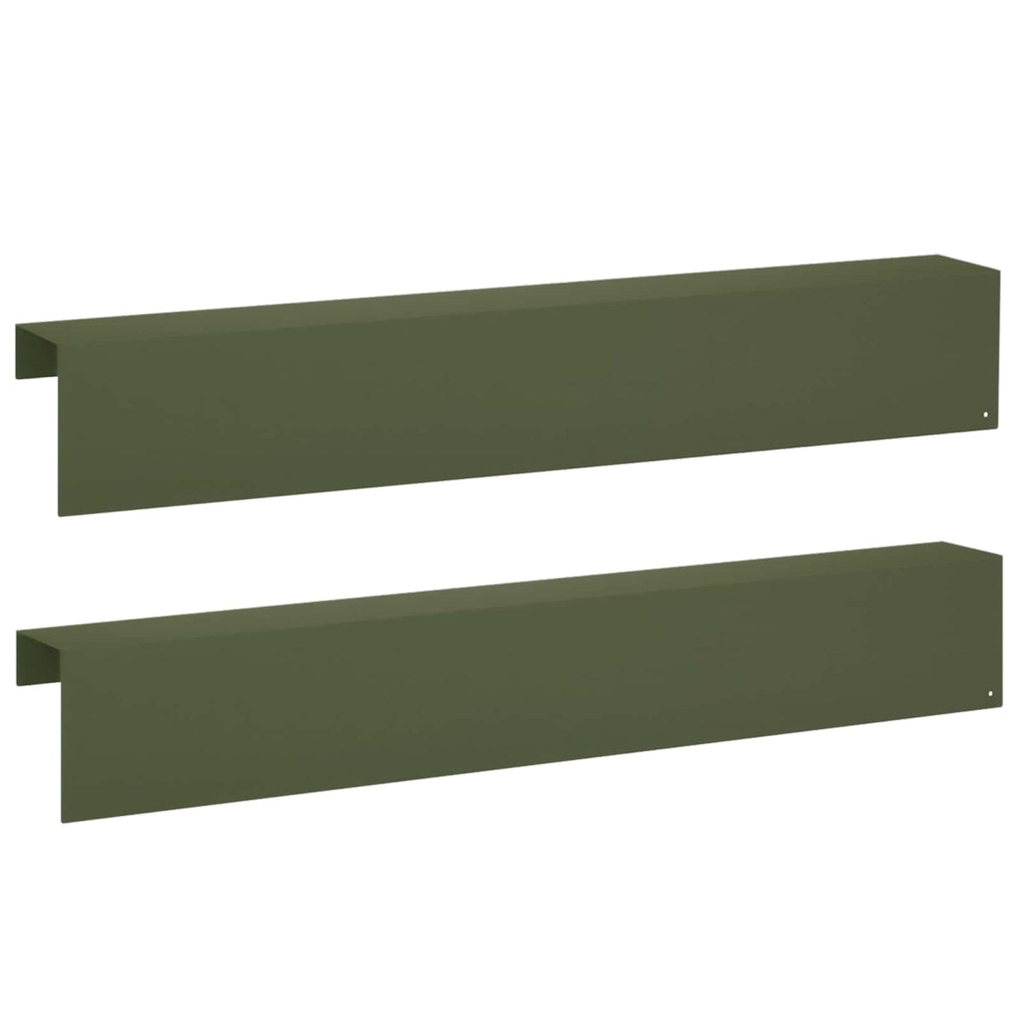 vidaXL Προφίλ επικάλυψης κήπου 2 τμχ. 100 x 10 x 15 cm Ατσάλι Λαδί