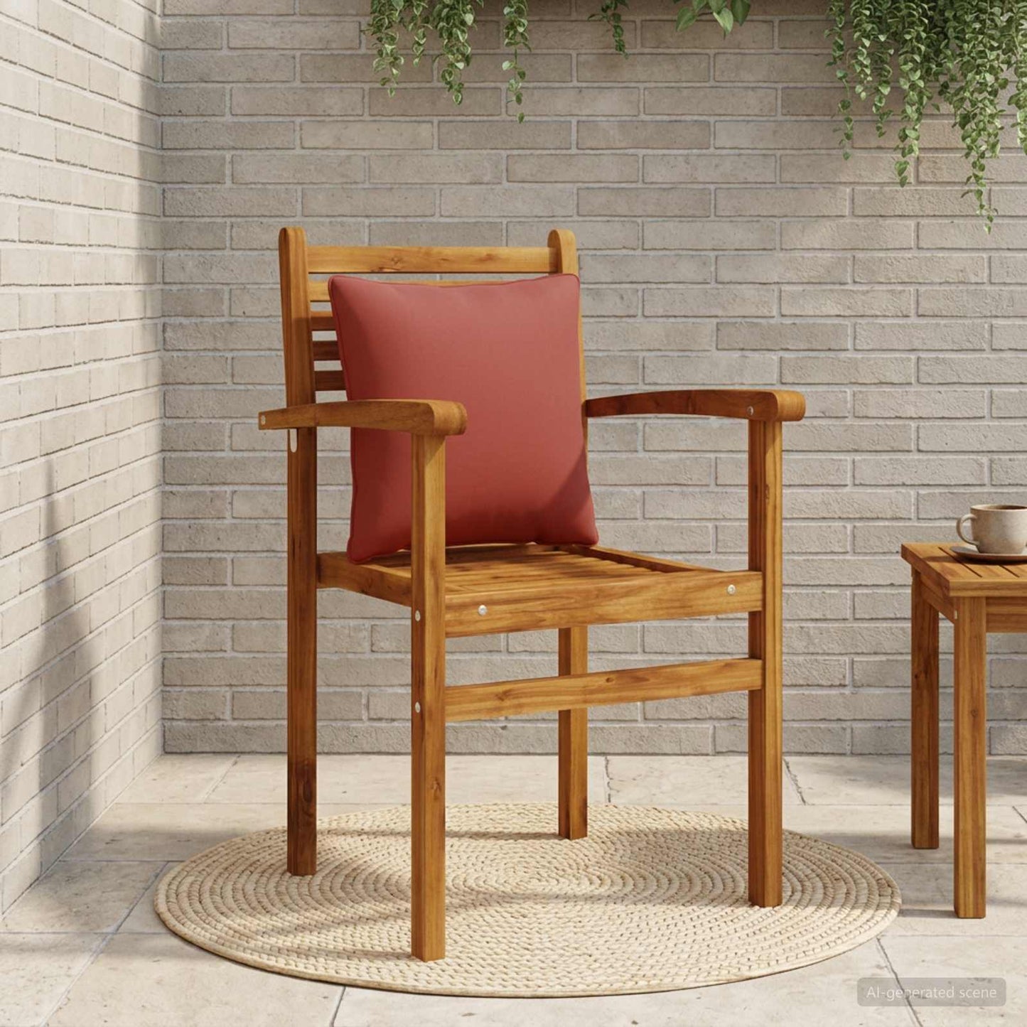 vidaXL Μαξιλάρι πλάτης PUTTEN 100% Πολυεστέρας Κόκκινο 40 x 40 x 15 cm