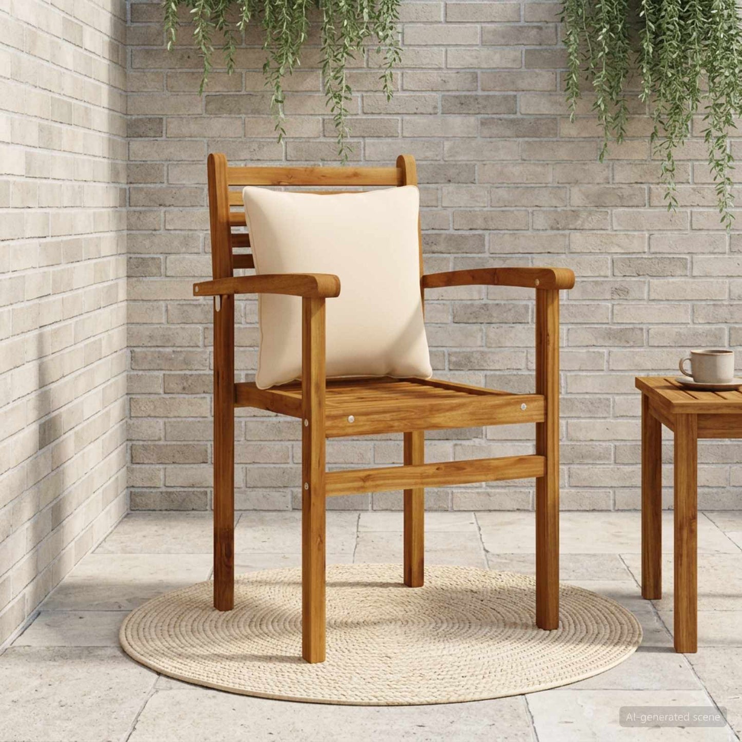 vidaXL Μαξιλάρι πλάτης PUTTEN 100% Πολυεστέρας Κρεμ 40 x 40 x 15 cm
