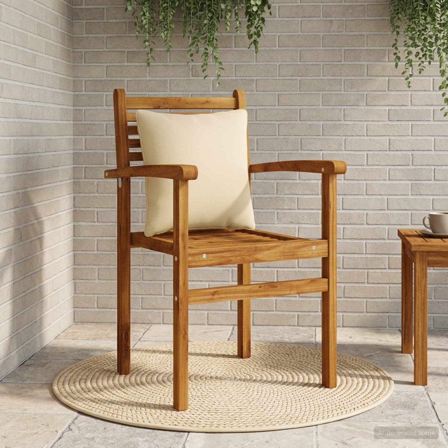 vidaXL Μαξιλάρι πλάτης PUTTEN 100% Πολυεστέρας Μπεζ 40 x 40 x 15 cm