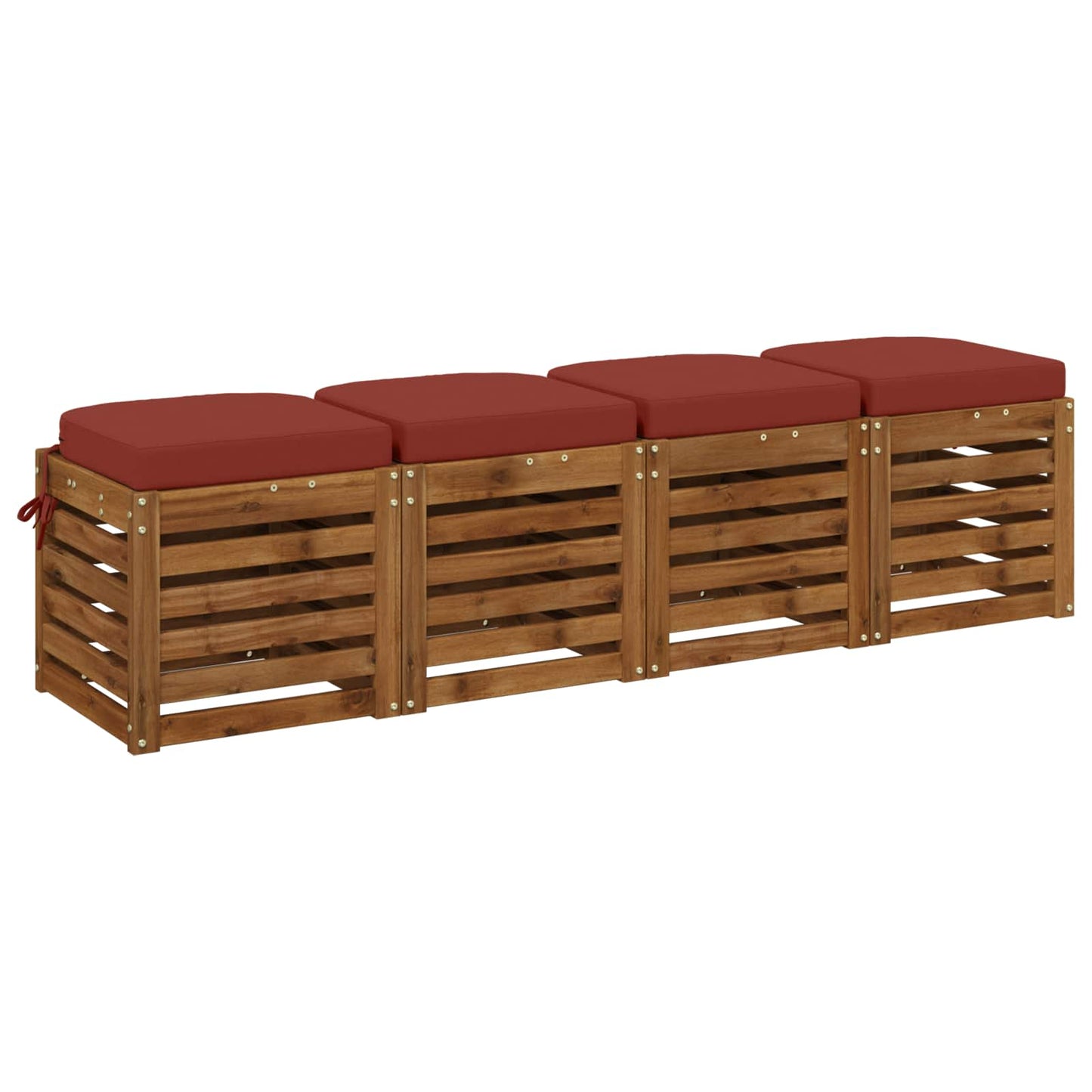 vidaXL Σετ Μαξιλαριών 4 Τεμαχίων SOEST 4 pcs 100% Πολυεστέρας Κόκκινο