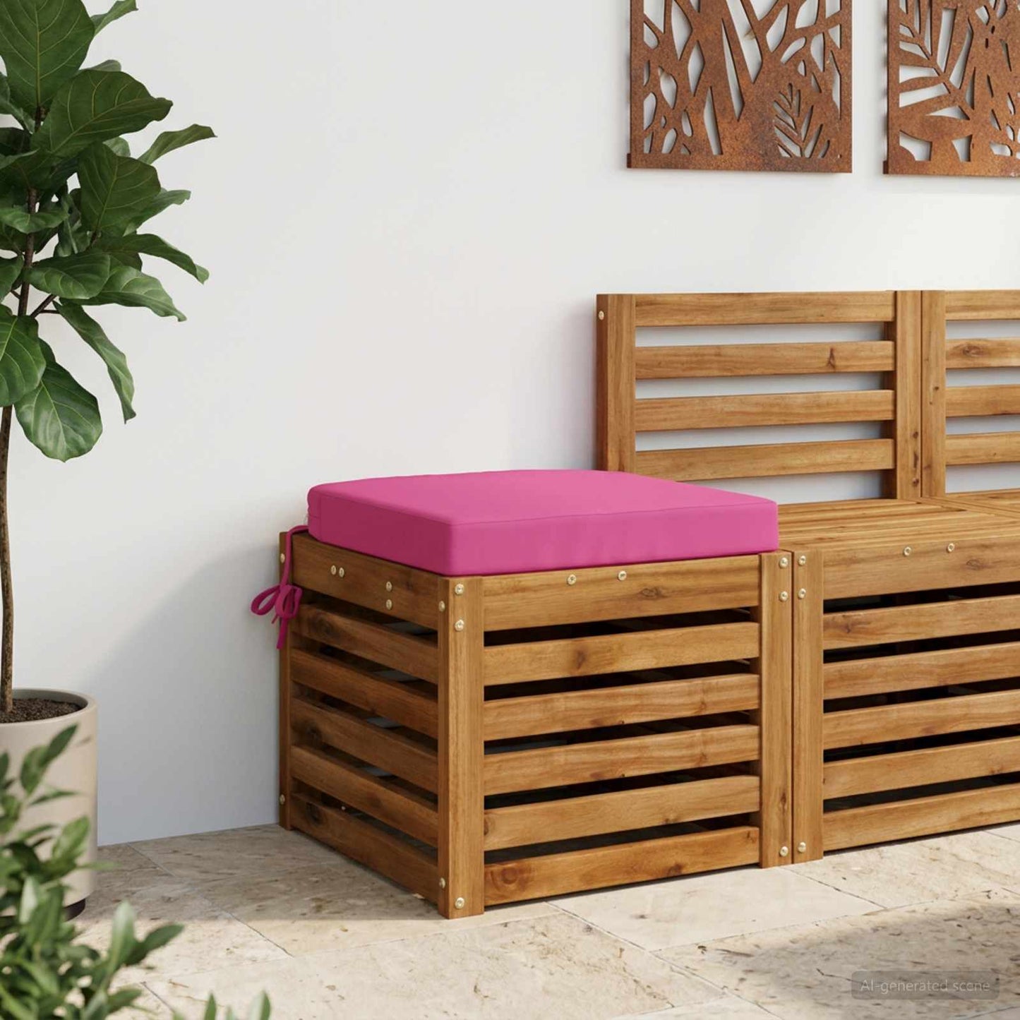 vidaXL Μαξιλάρι 1 Τεμαχίου SOEST 100% Πολυεστέρας Ροζ 40 x 40 x 7 cm