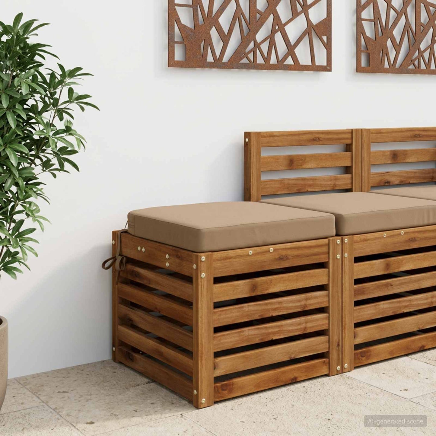 vidaXL Μαξιλάρι 1 Τεμαχίου SOEST 100% Πολυεστέρας Taupe