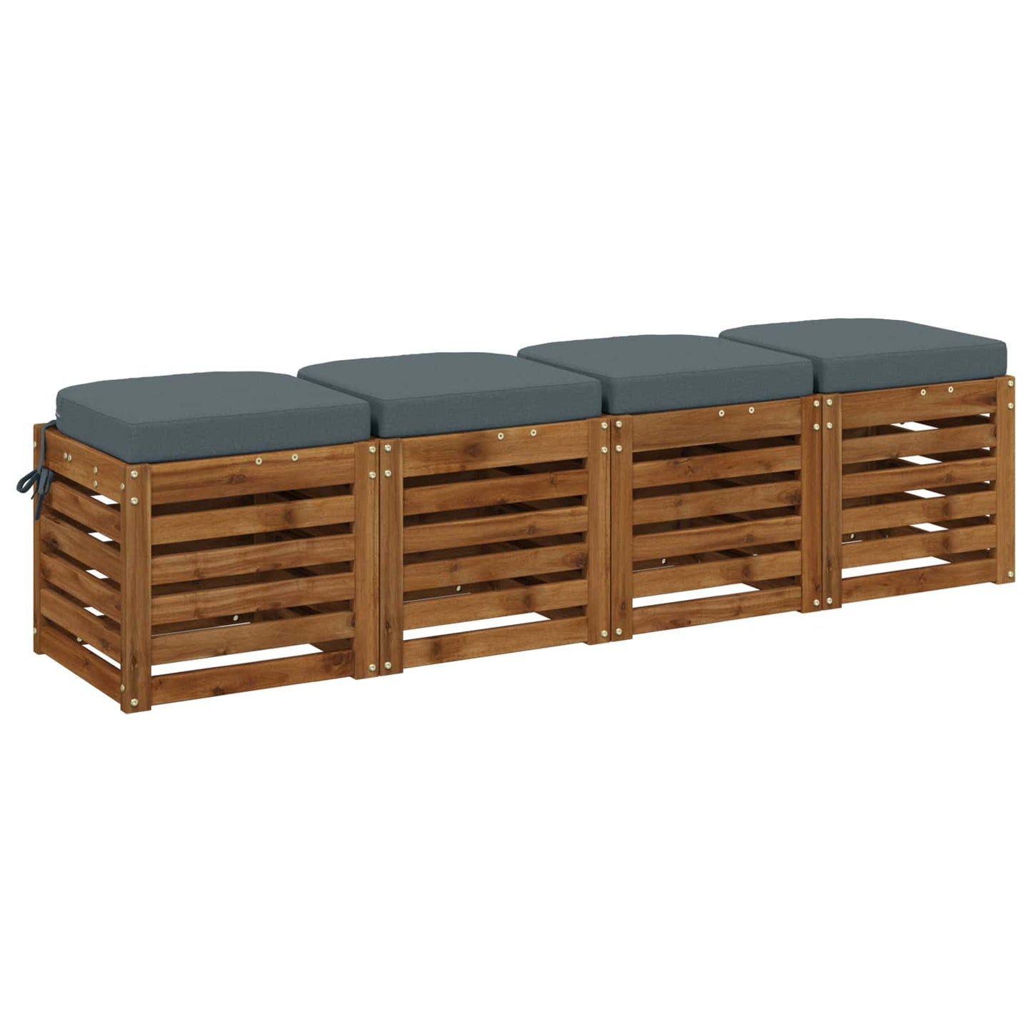 vidaXL Σετ Μαξιλαριών 4 Τεμαχίων SOEST 4 pcs 100% Πολυεστέρας Μπλε