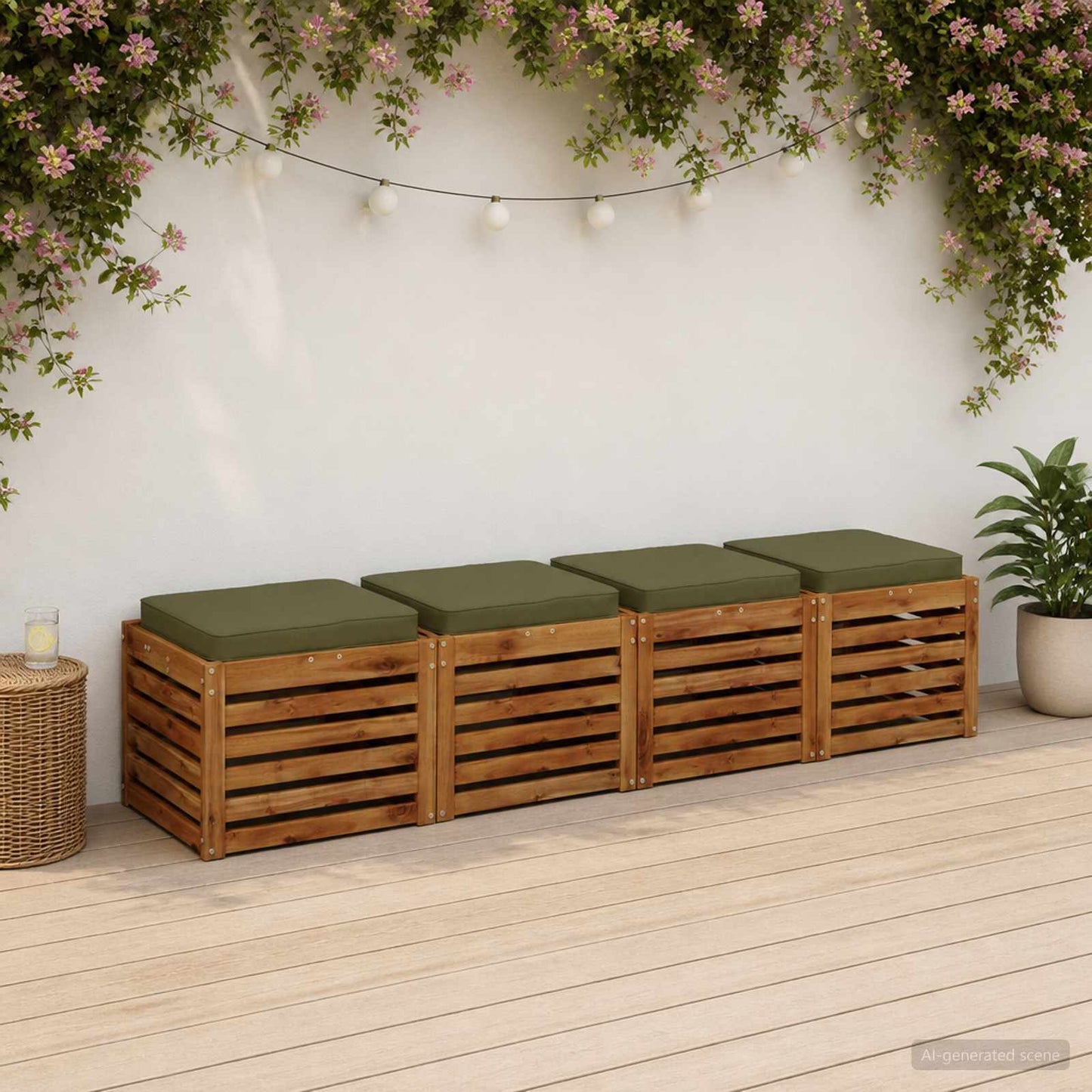 vidaXL Μαξιλάρια καθιστικού 4 κομματιών VUGHT 4 pcs 100% Πολυεστέρας