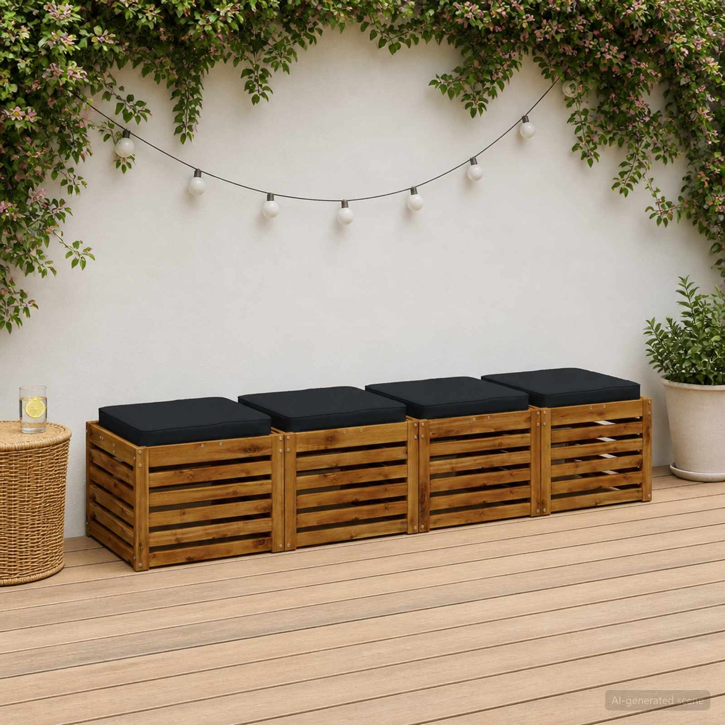 vidaXL Μαξιλάρια καθιστικού 4 κομματιών VUGHT 4 pcs 100% Πολυεστέρας