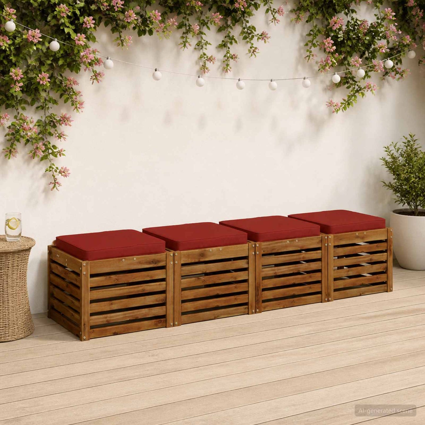 vidaXL Μαξιλάρια καθιστικού 4 κομματιών VUGHT 4 pcs 100% Πολυεστέρας