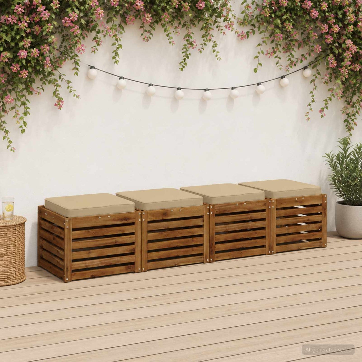 vidaXL Μαξιλάρια καθιστικού 4 κομματιών VUGHT 4 pcs 100% Πολυεστέρας