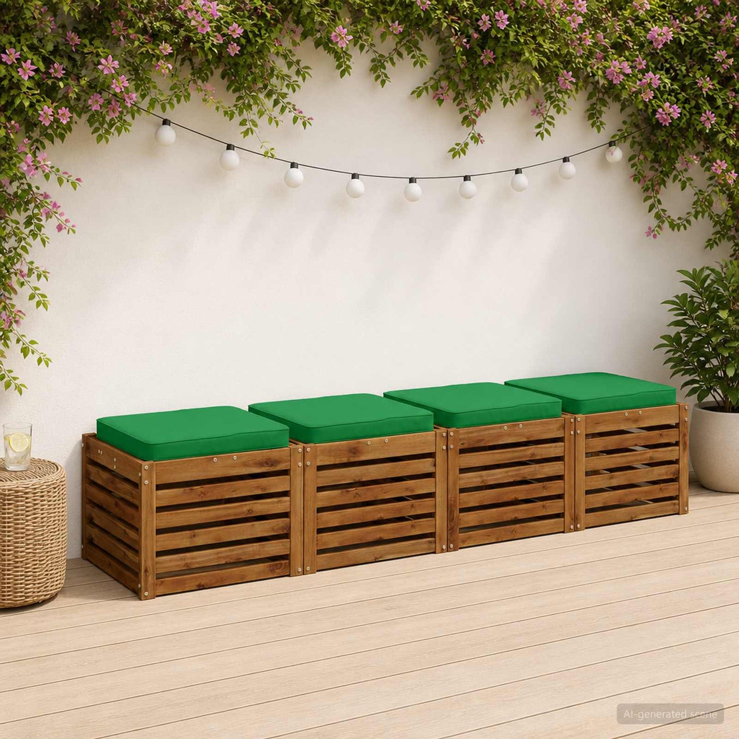 vidaXL Μαξιλάρια καθιστικού 4 κομματιών VUGHT 4 pcs 100% Πολυεστέρας