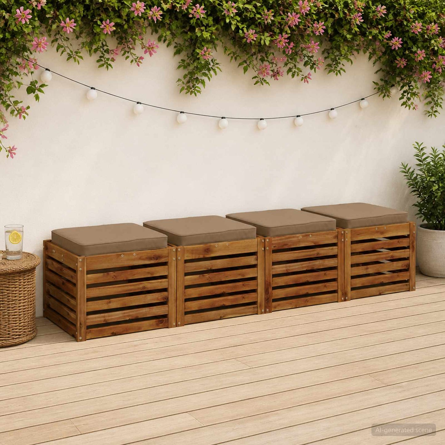 vidaXL Μαξιλάρια καθιστικού 4 κομματιών VUGHT 4 pcs 100% Πολυεστέρας