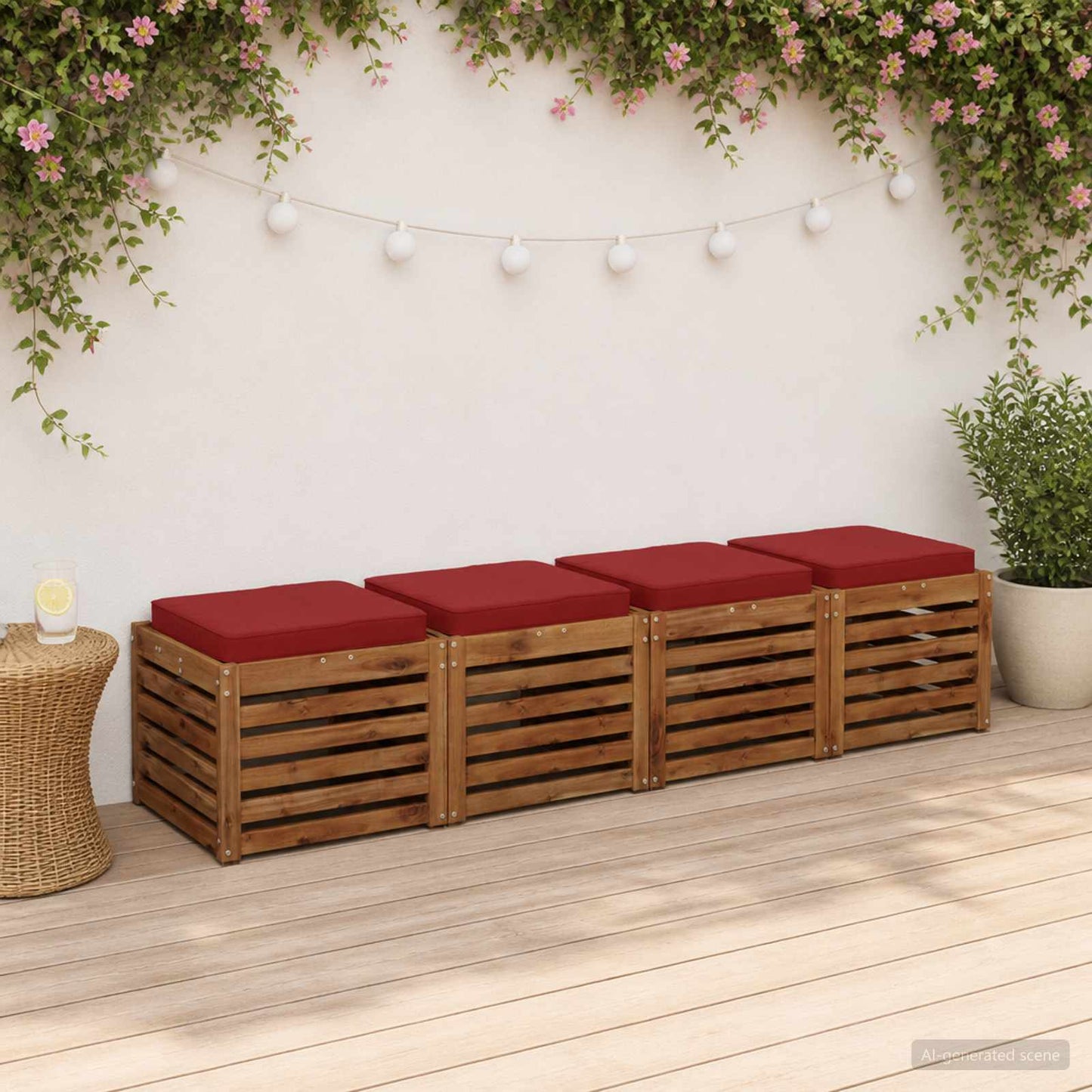 vidaXL Μαξιλάρια καθιστικού 4 κομματιών VUGHT 4 pcs 100% Πολυεστέρας